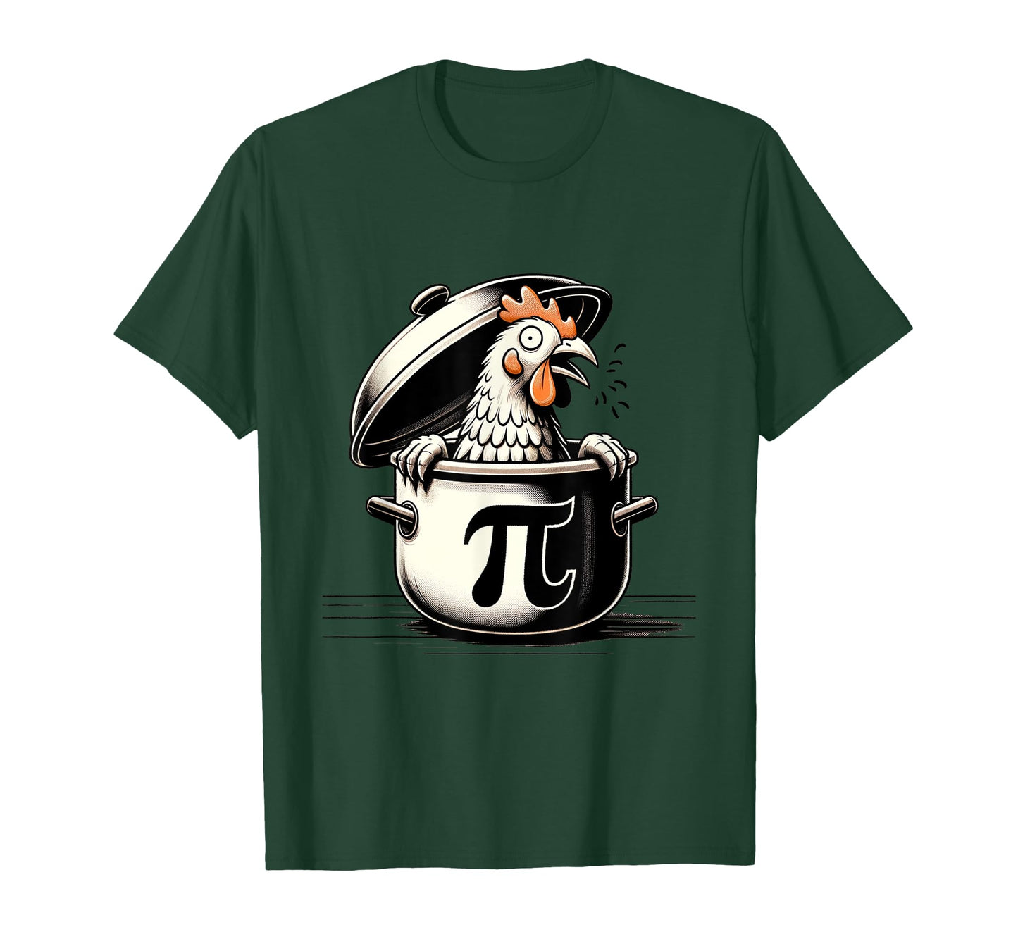 Chicken Pot Pi Funny 2024 Pi Day Math Teacher Men Women Kids T-Shirt