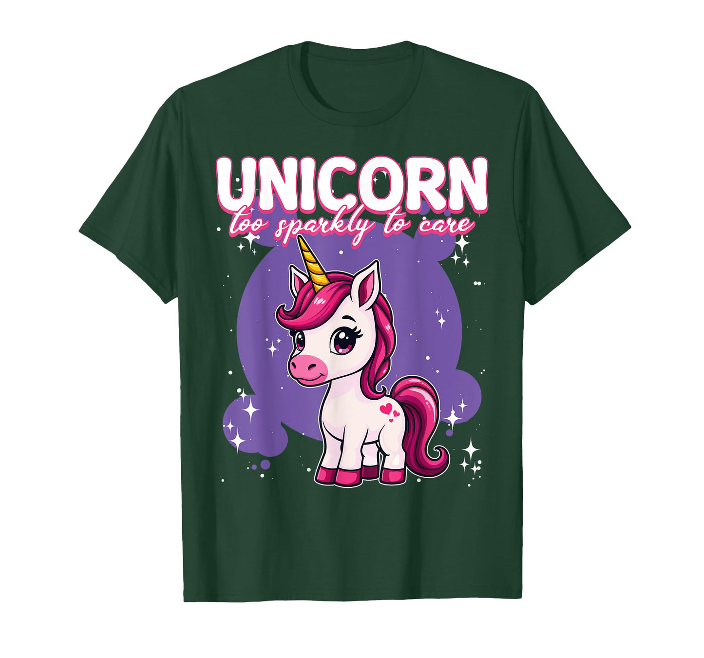 Unicorn Too Sparkly To Care Unicorn T-Shirt