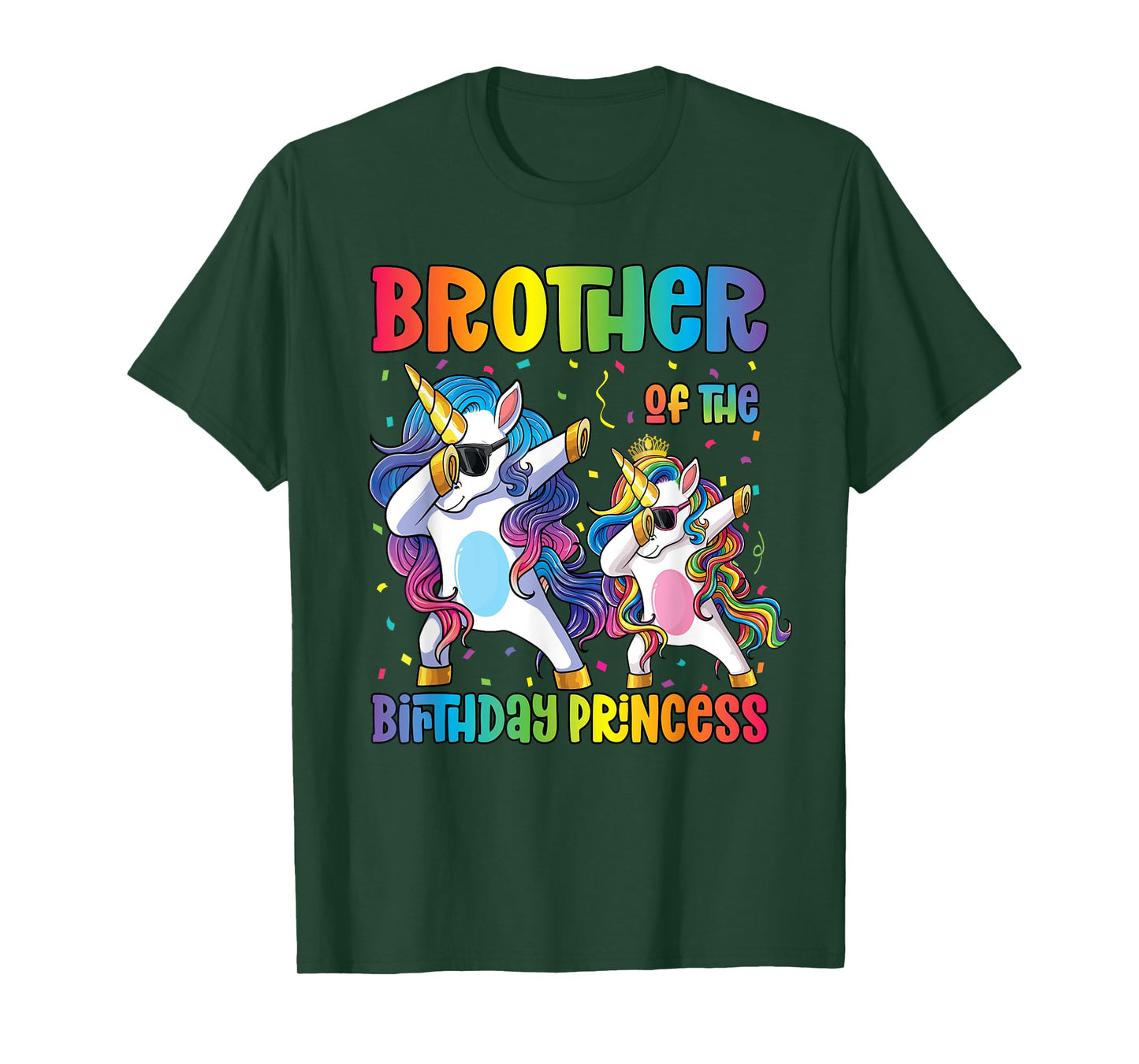Brother of the Birthday Princess Shirt Dabbing Unicorn T-Shirt