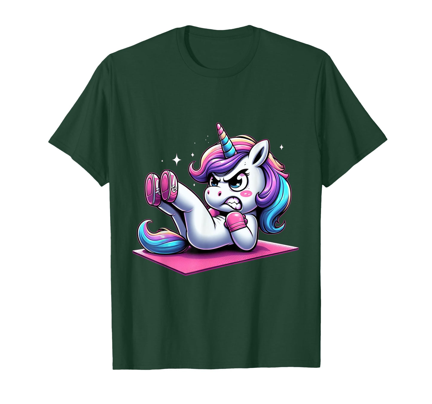 Unicorn Crunches Fitness Gym Boys Girls Men Women Kids T-Shirt