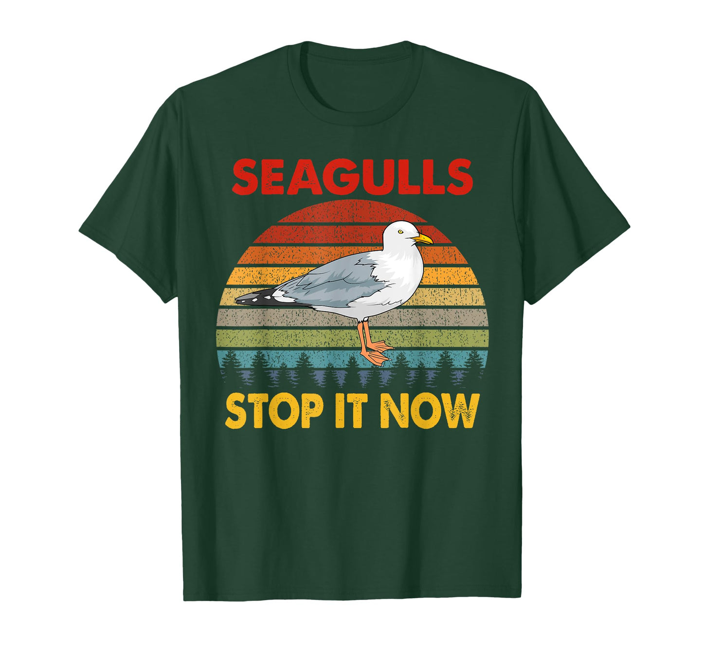 Seagulls Bird Lover Stop It Now Retro Vintage Funny Seagulls T-Shirt