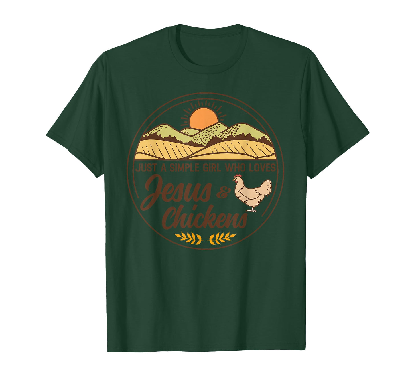 Just A Simple Girl Who Loved Jesus And Chickens Christian T-Shirt