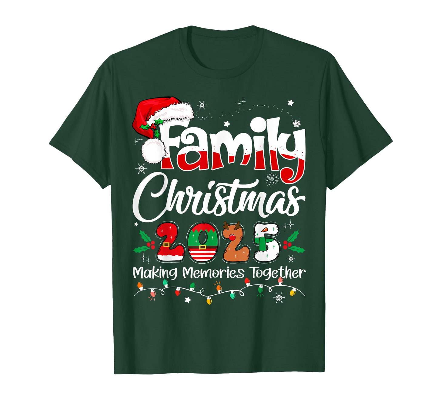 Family Christmas 2025 Matching Outfit Xmas Squad Santa T-Shirt