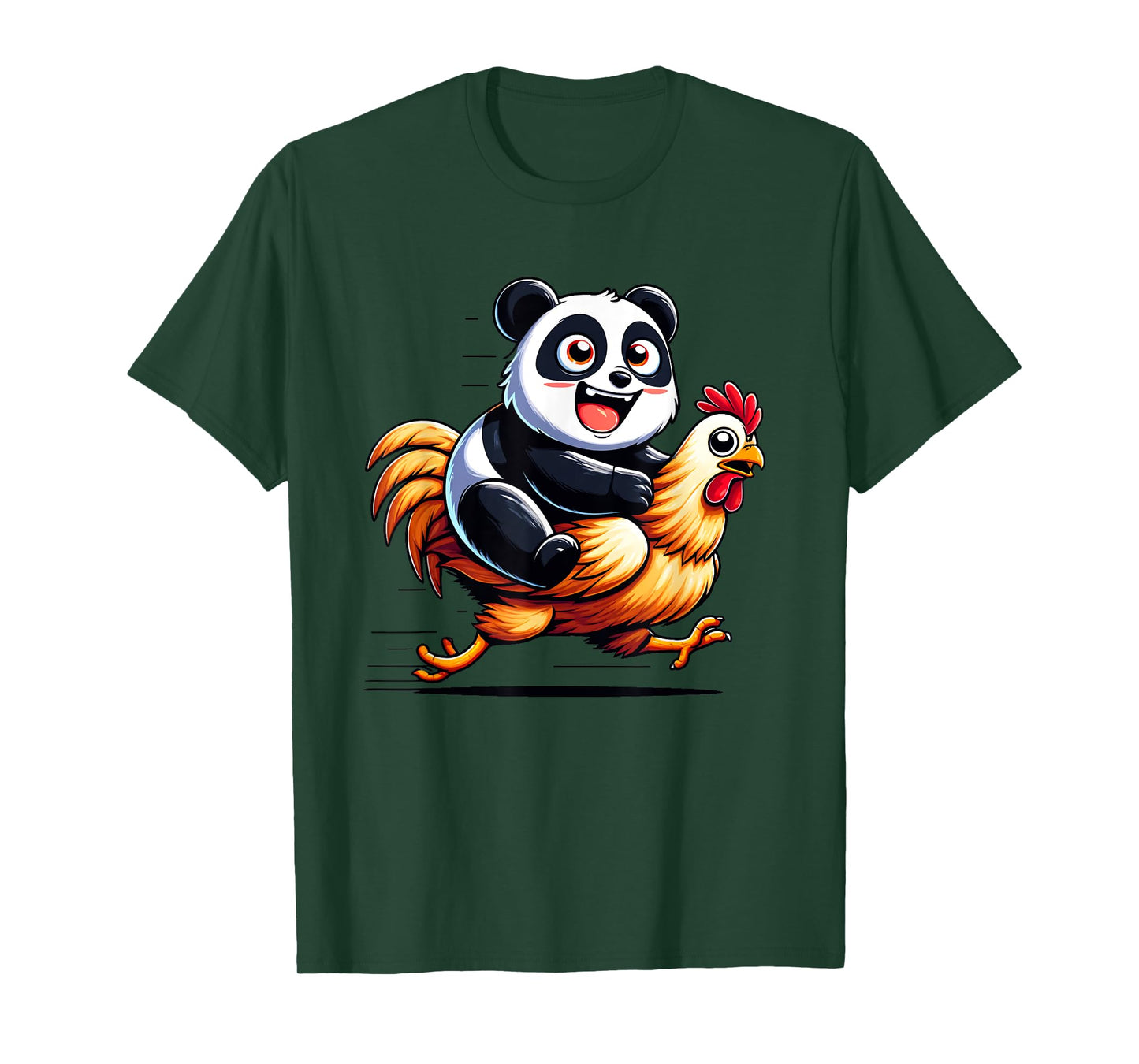 Funny Panda Chicken Rooster Animal Lovers Men Women Kids T-Shirt