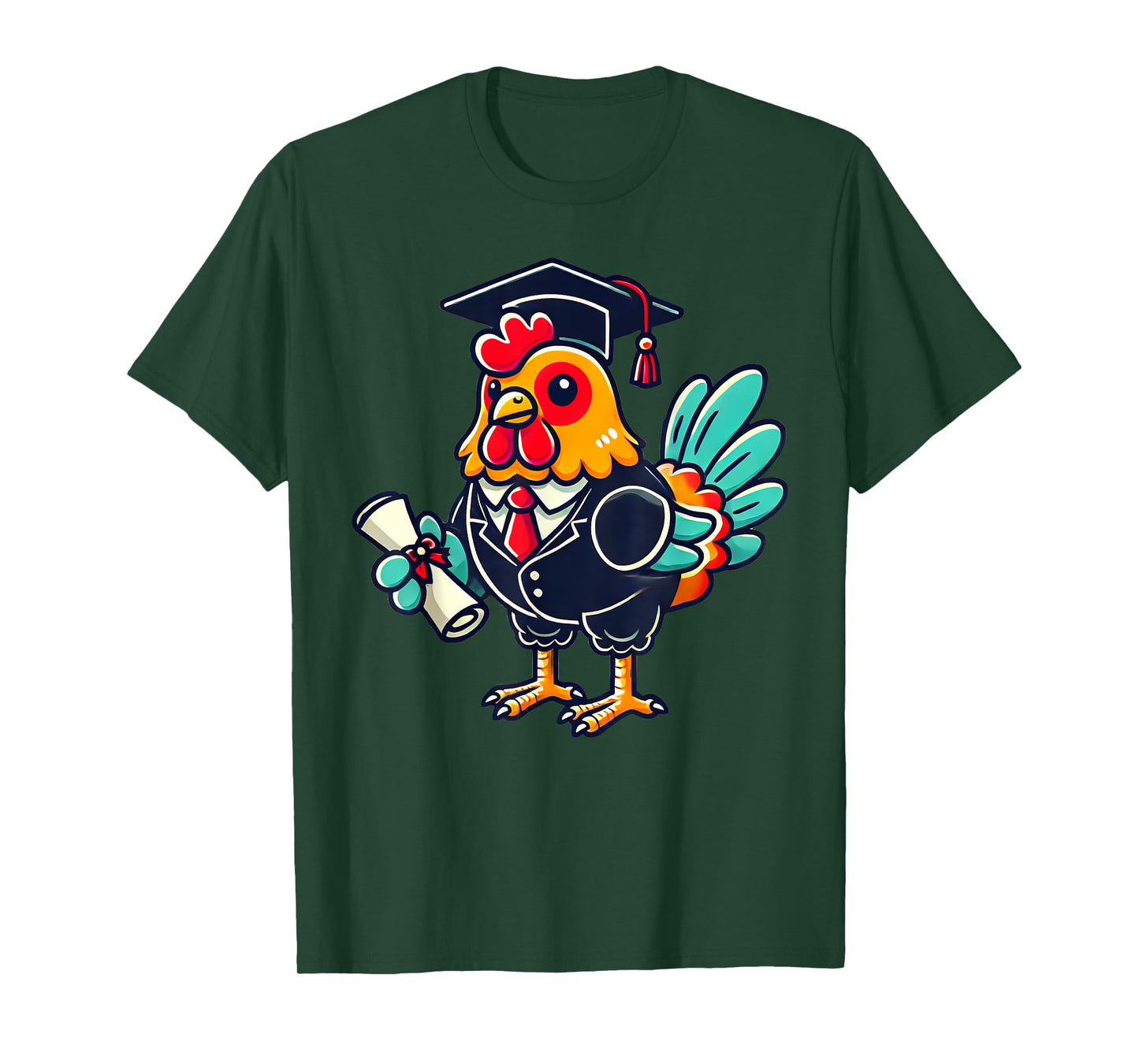 Kawaii Chicken Graduation T-Shirt