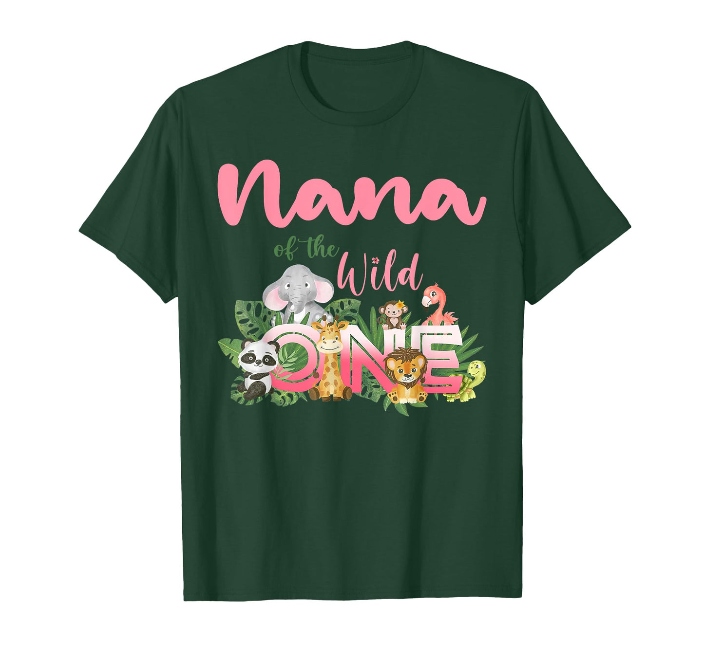 Nana Of The Wild One Birthday 1st Safari Jungle Family T-Shirt