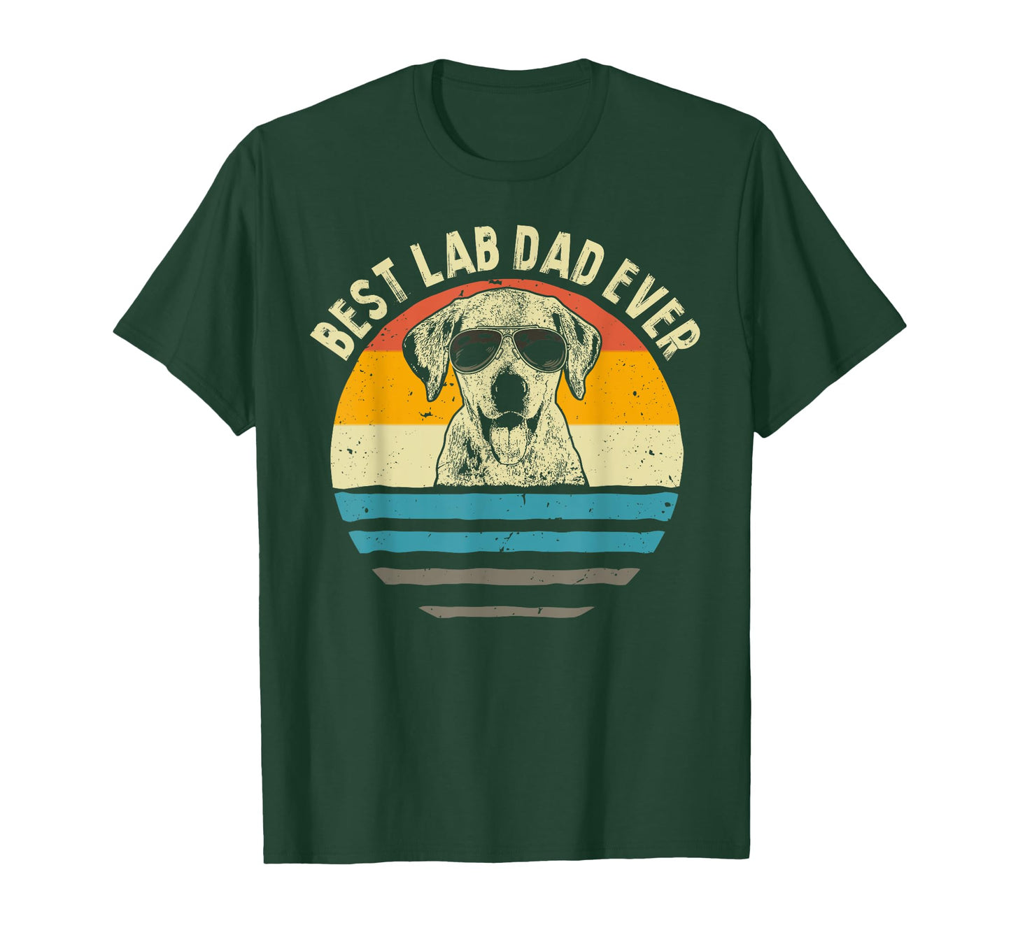 Best Lab Dad Ever Labrador Dad Vintage Gift T-Shirt