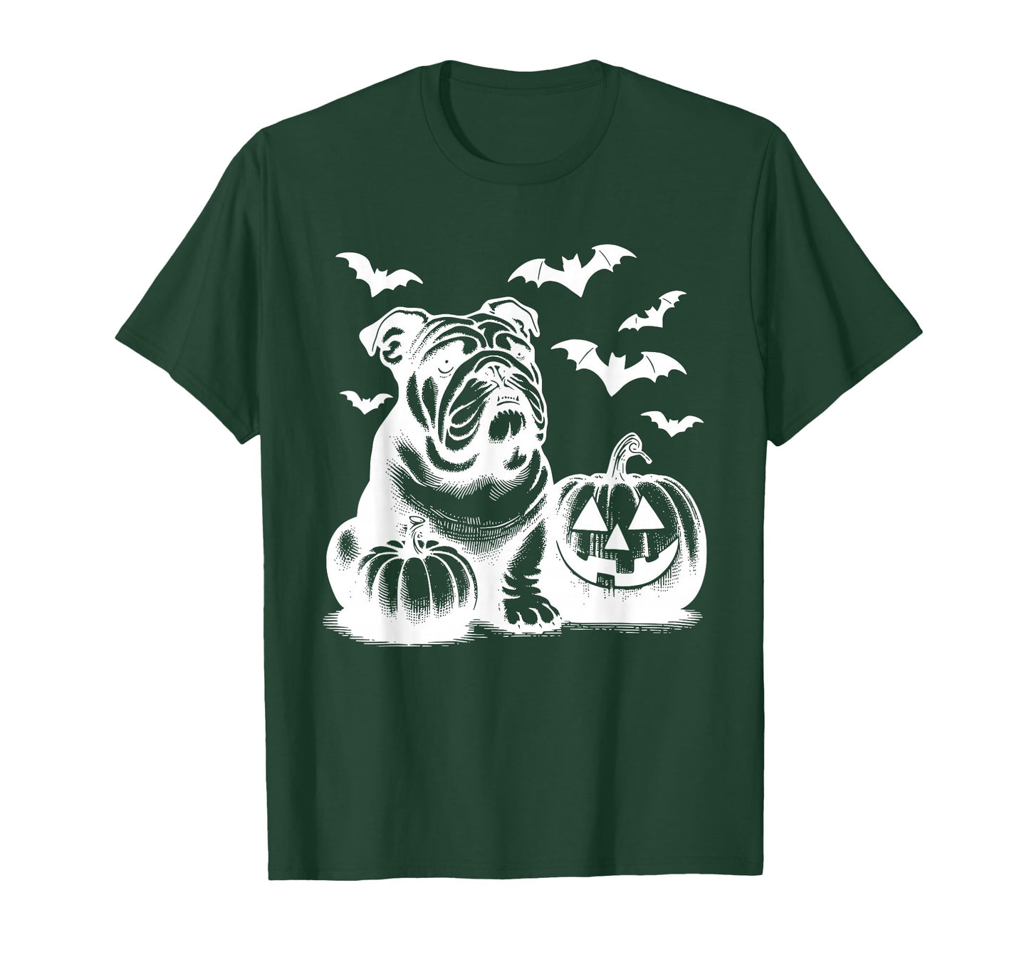 Halloween English Bulldog Pumpkin T-Shirt