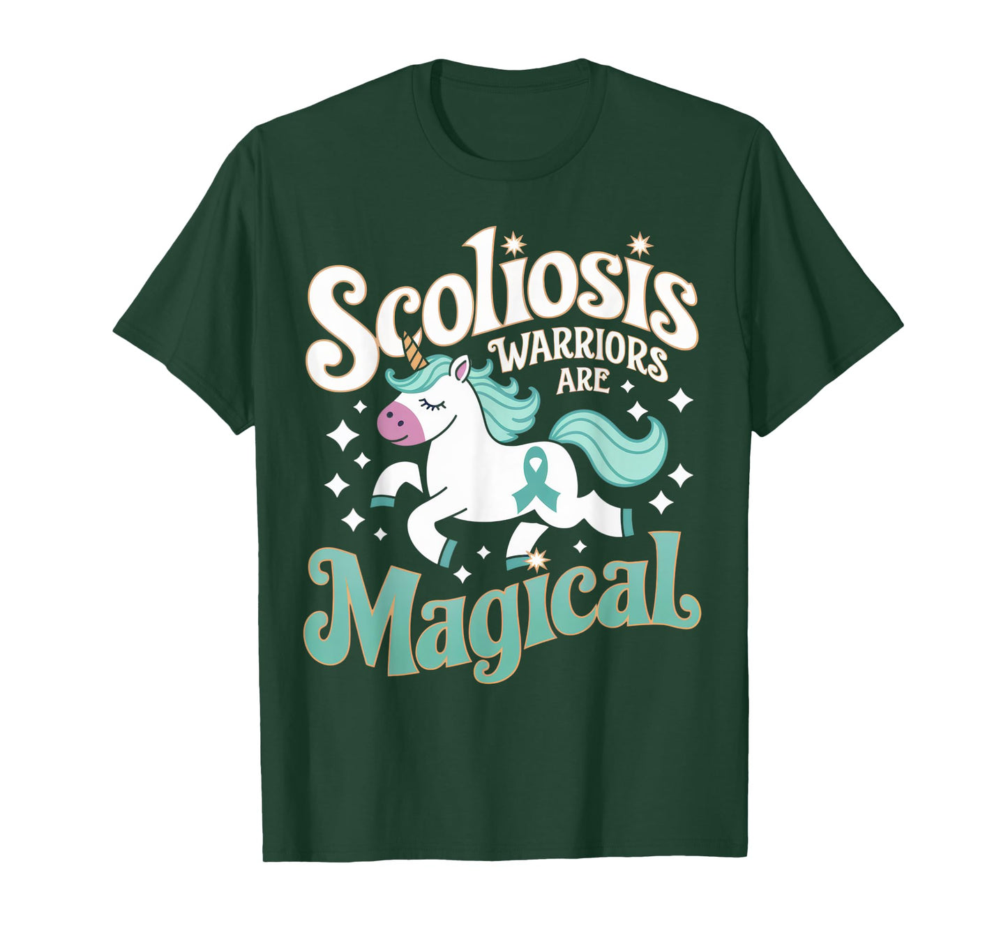 Scoliosis Warriors Are Magical Unicorn Support Awareness T-Shirt