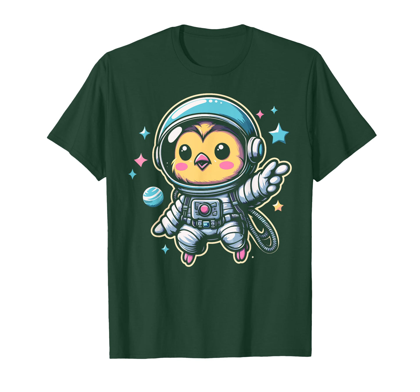 Chicken Astronaut Space Galaxy Farm Animal Poultry Lover T-Shirt