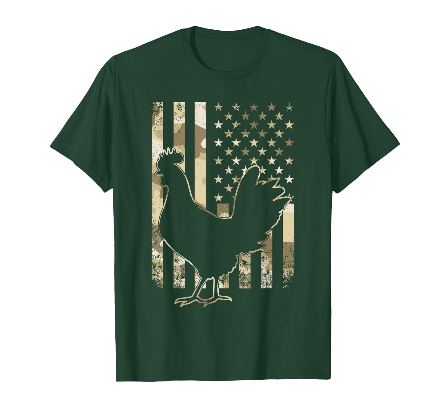Chicken US American Flag Patriotic Chicken Lover 4th of July T-Shirt
