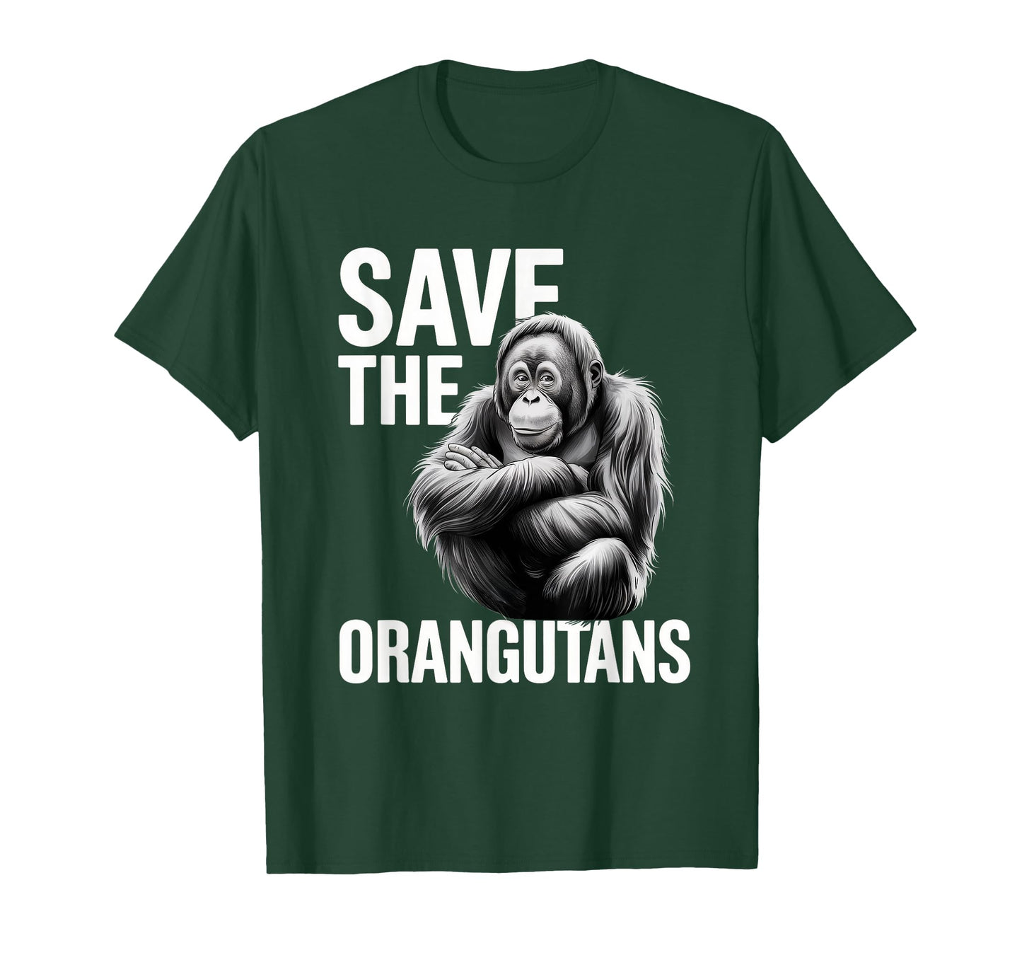 Save the Orangutans Funny Wildlife Awareness Animal Monkey T-Shirt