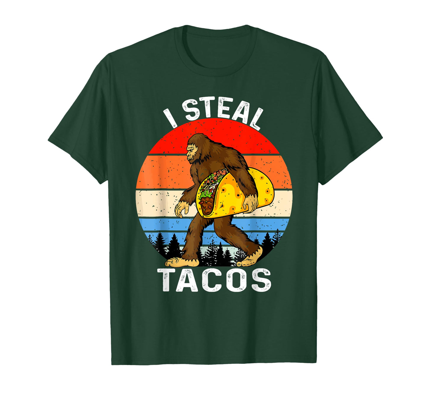Funny I Steal Tacos Bigfoot Carrying Taco Cinco De Mayo 2025 T-Shirt