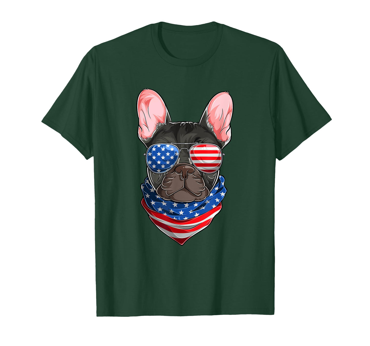 American Flag French Bulldog Shirts, Frenchie Fourth Of July T-Shirt