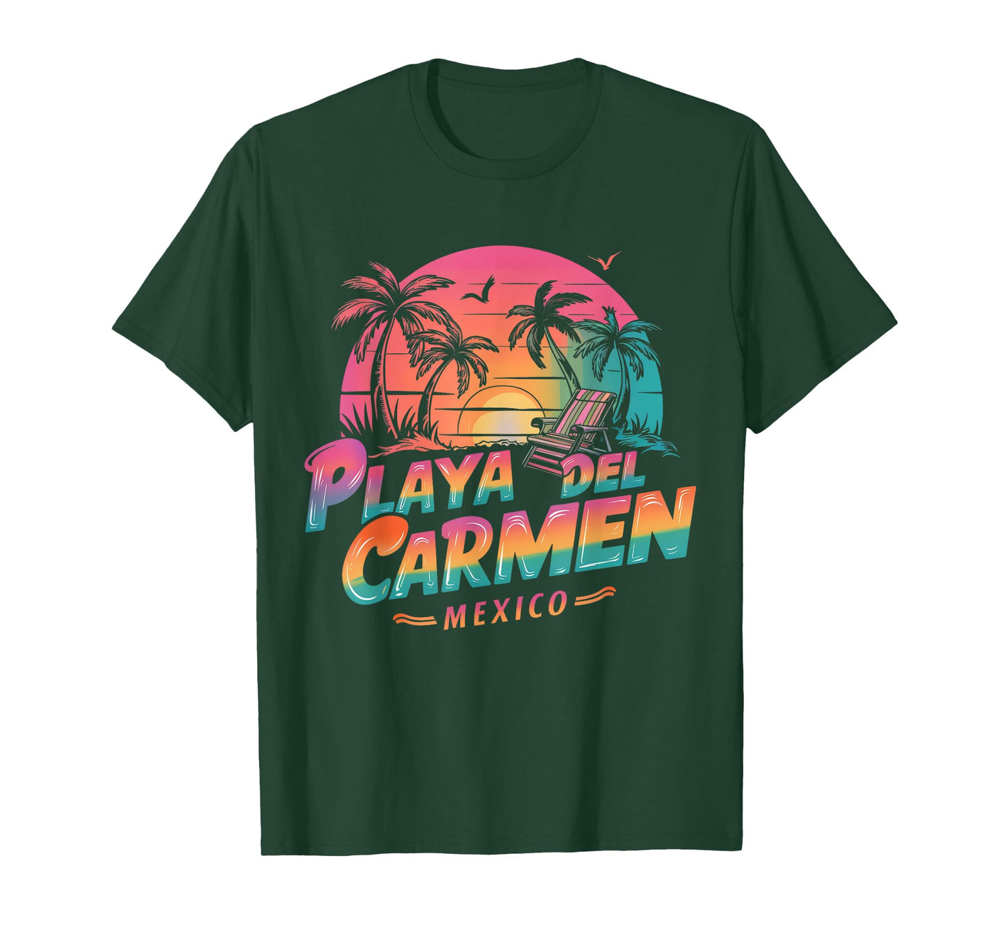 Playa Del Carmen Mexico Sunset beach Souvenir Vacation T-Shirt