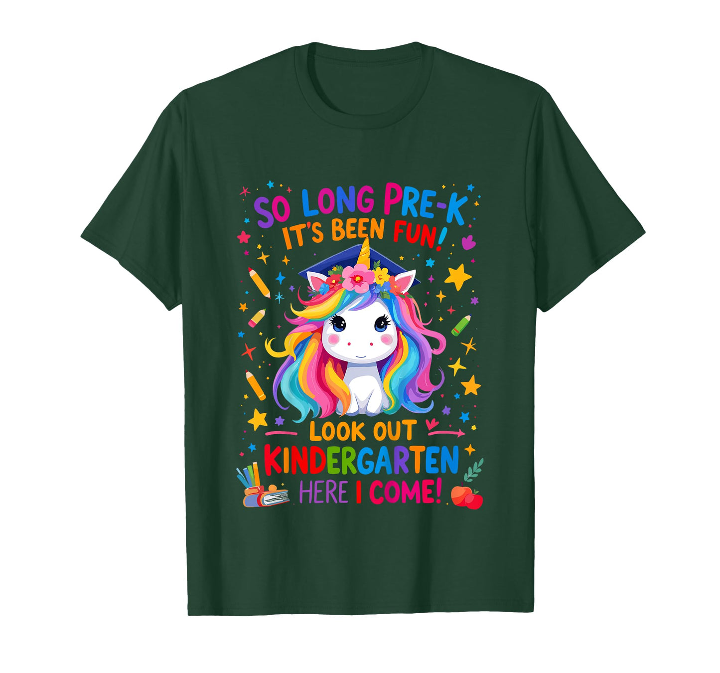 So Long Pre-K Graduation Girls PreK Graduates Unicorn T-Shirt