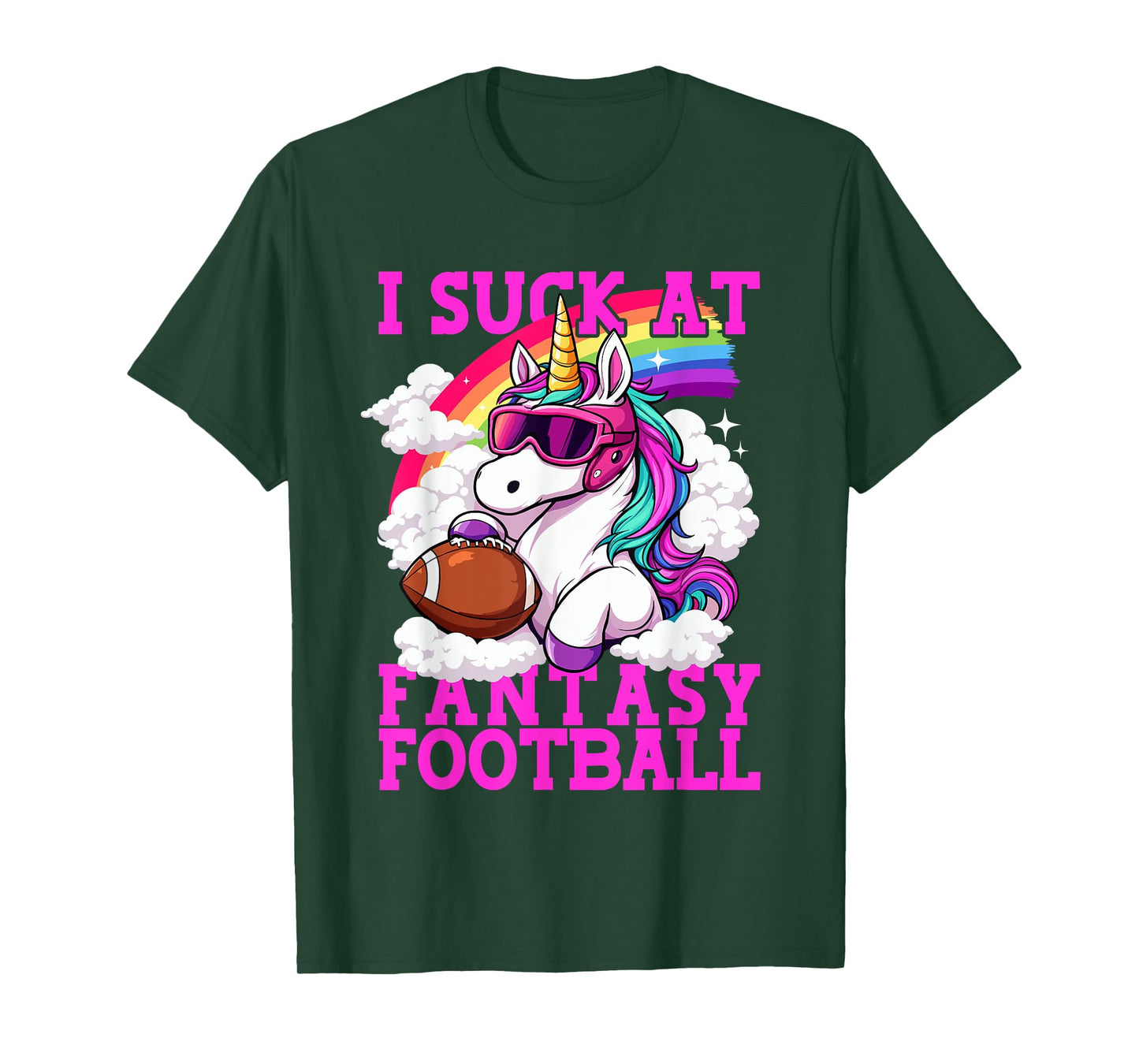 Fantasy Football Loser Unicorn I Suck At Fantasy Football T-Shirt