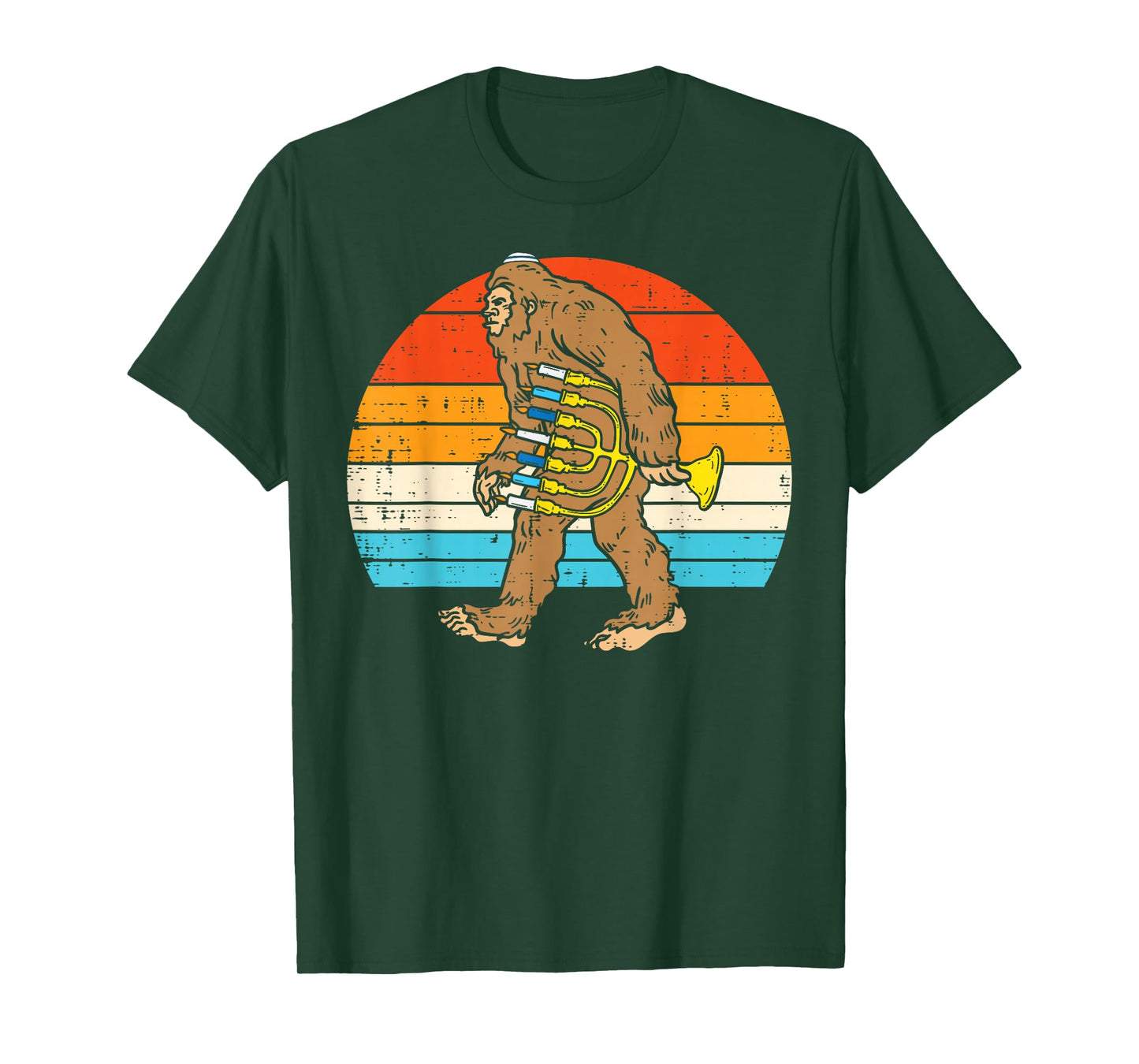Jewish Bigfoot Sasquatch Menorah Hanukkah Chanukah PJs Men T-Shirt