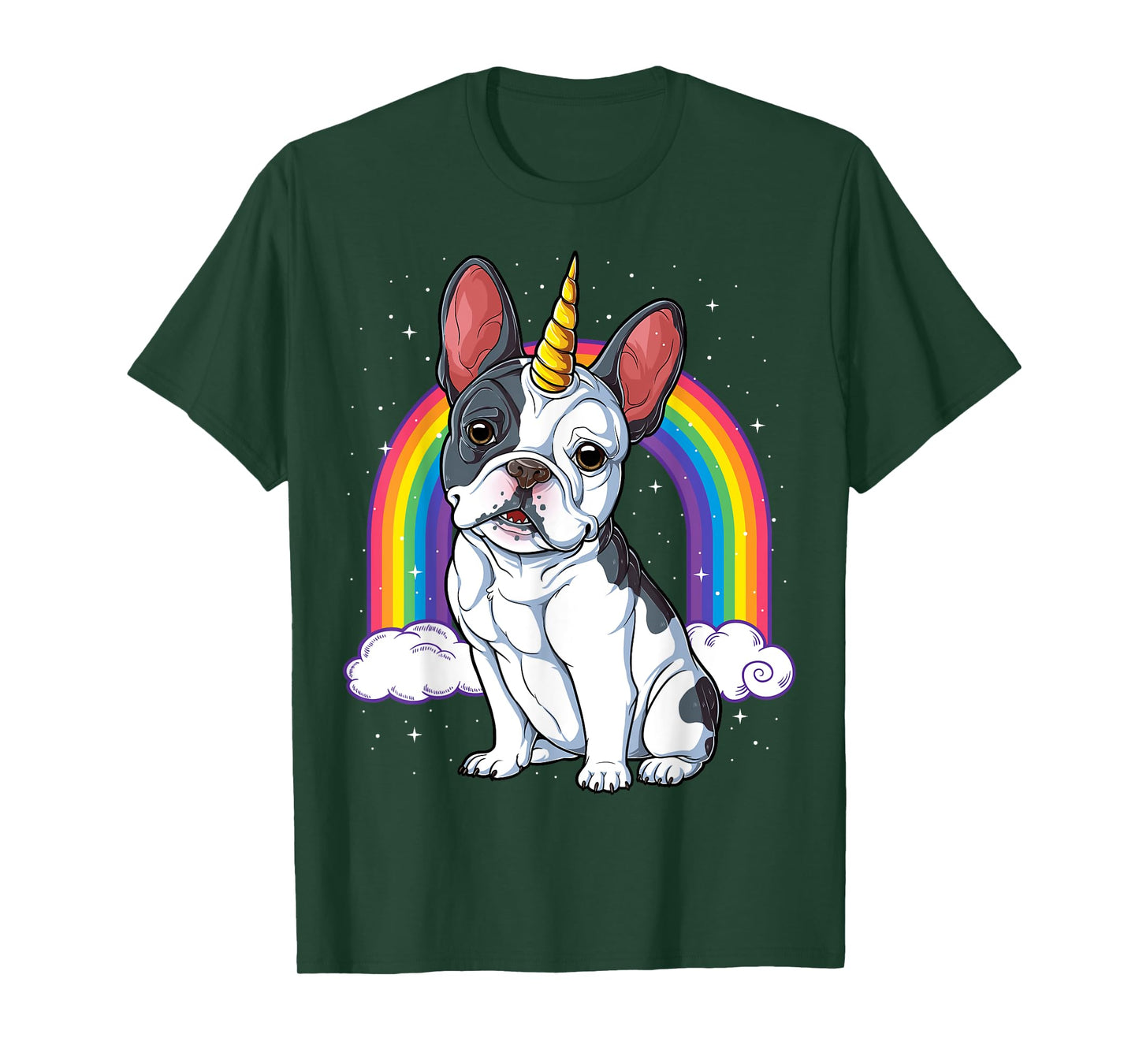French Bulldog Unicorn Shirt Girls Space Galaxy Frenchicorn T-Shirt