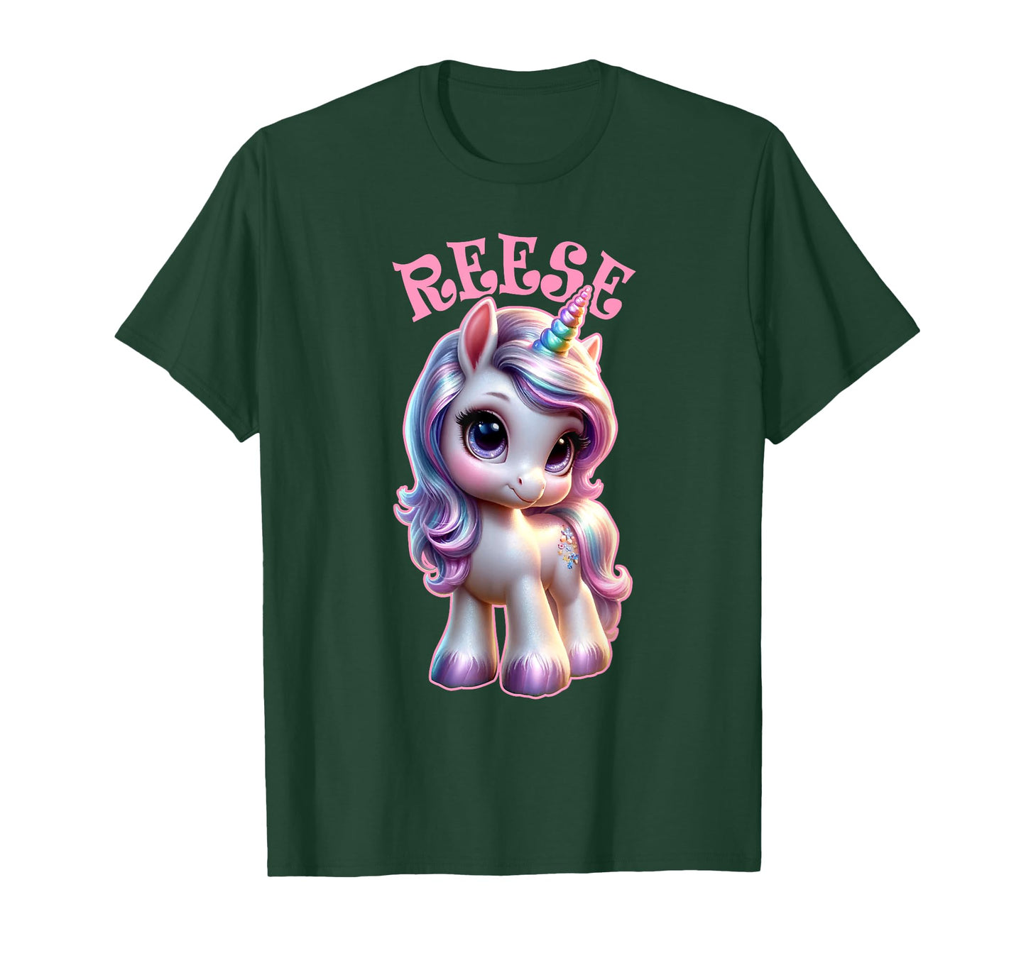 Reese Cute Unicorn Design for Girls Name Reese T-Shirt