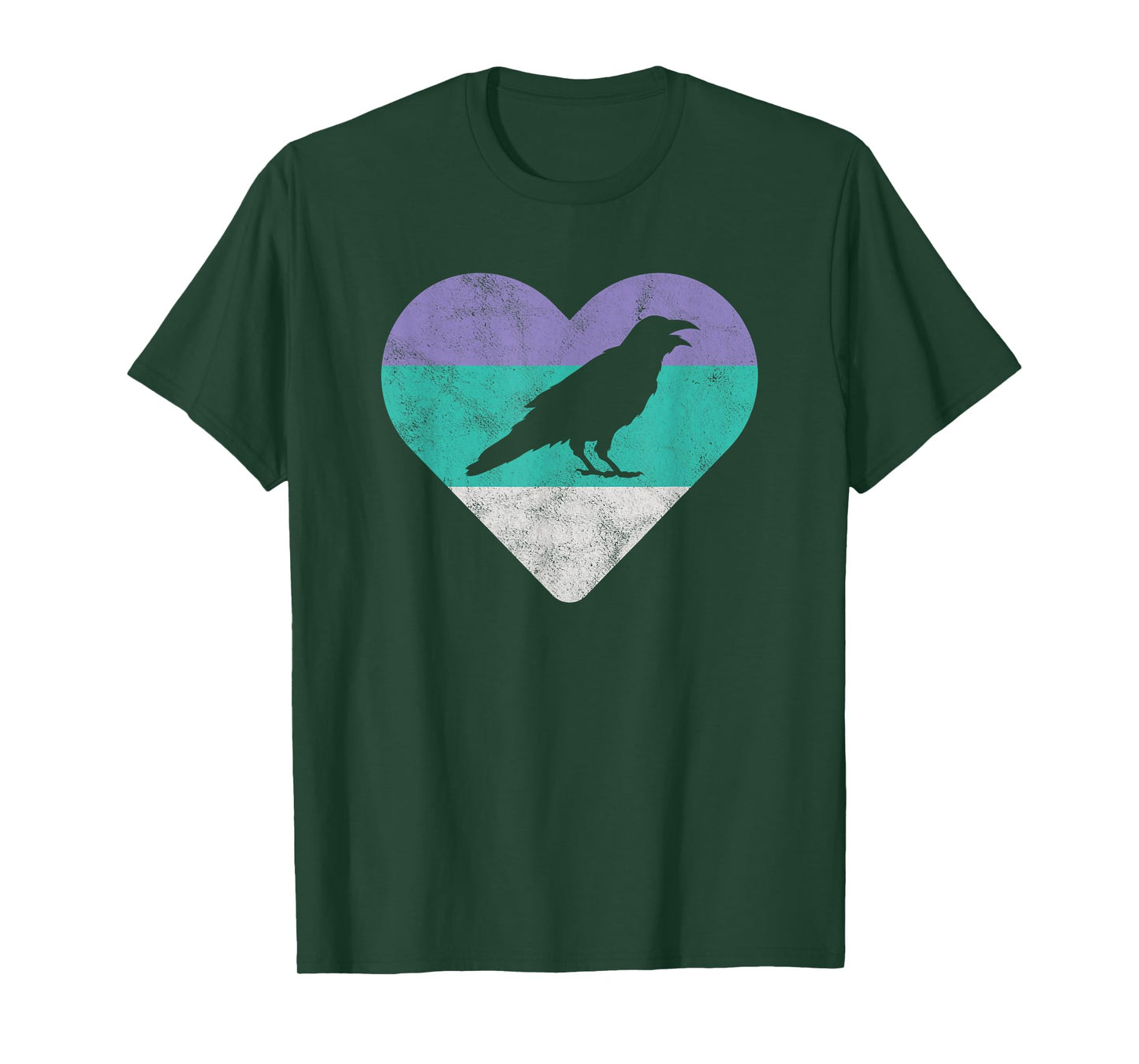 Raven Retro Bird Gift For Women or Girls T-Shirt