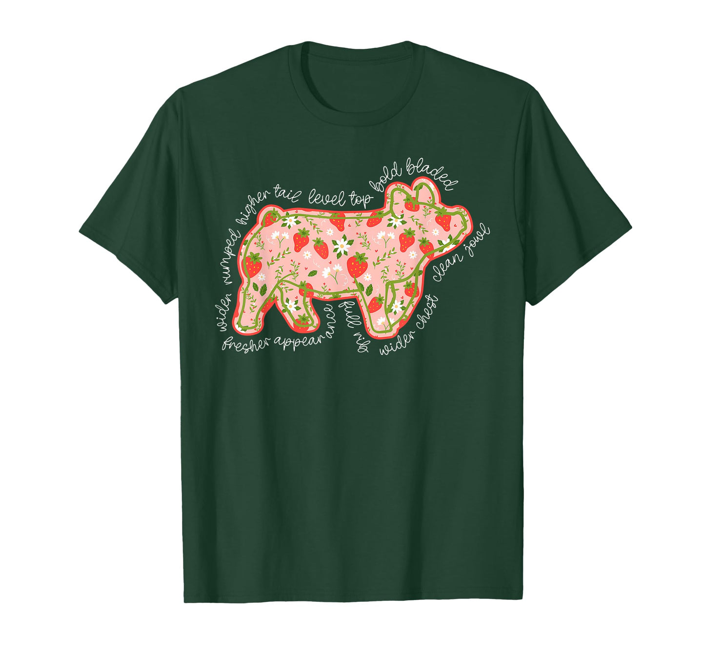 Pig Strawberry Stock Show Livestock Show Mom Hog Breeder T-Shirt