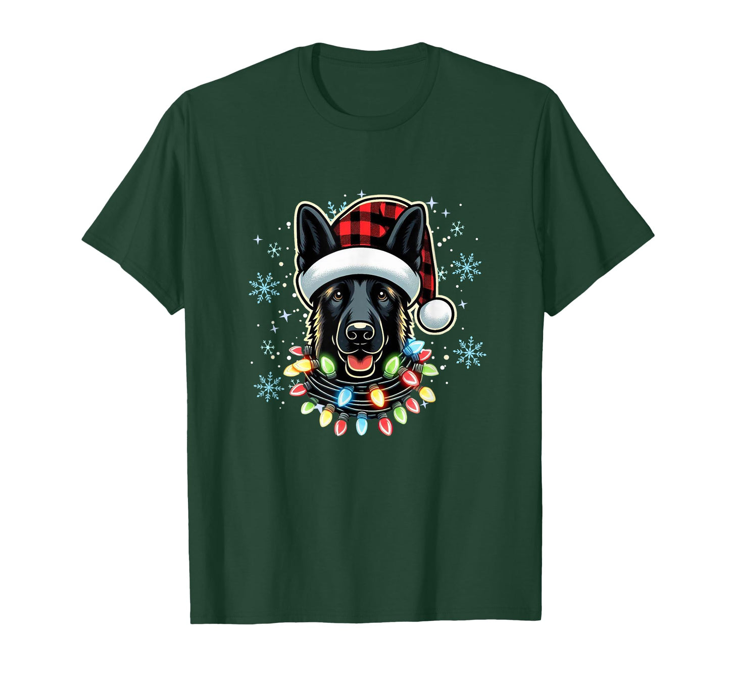 Belgian Shepherd Christmas Xmas Malinois Lover T-Shirt