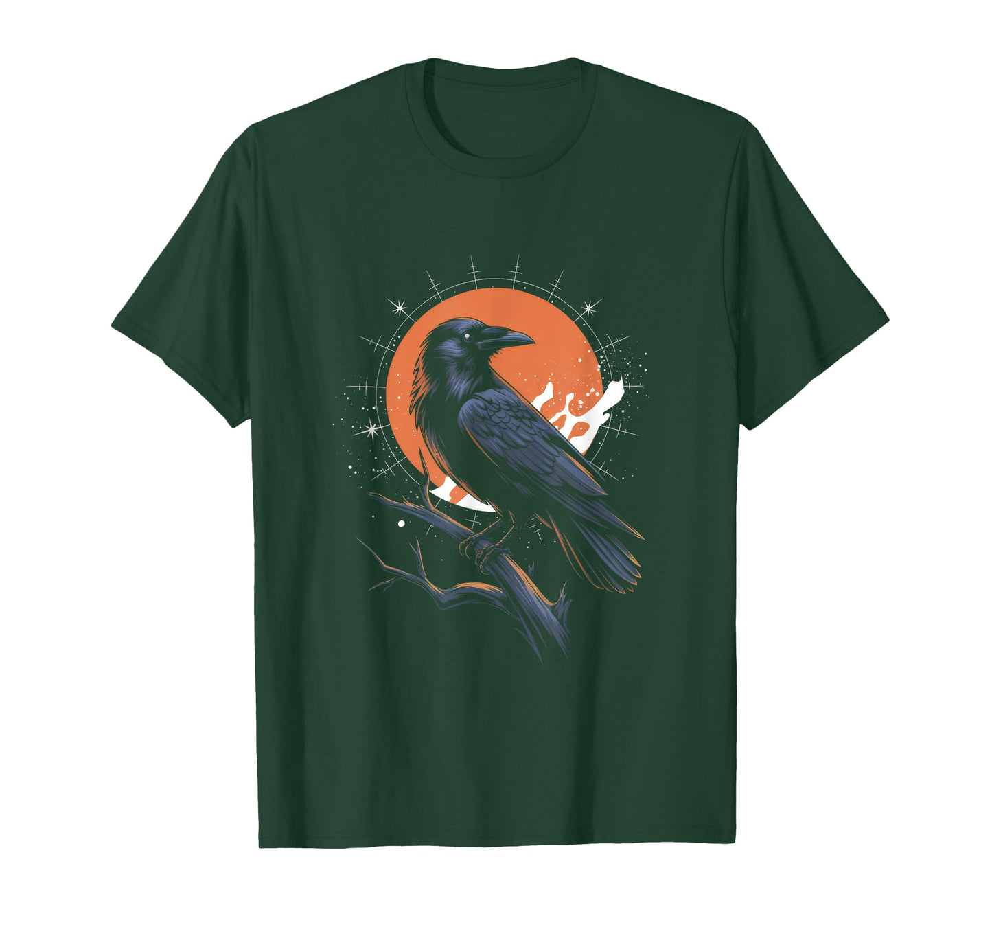 Raven Crow Dark Bird Witchcraft Omens Midnight T-Shirt