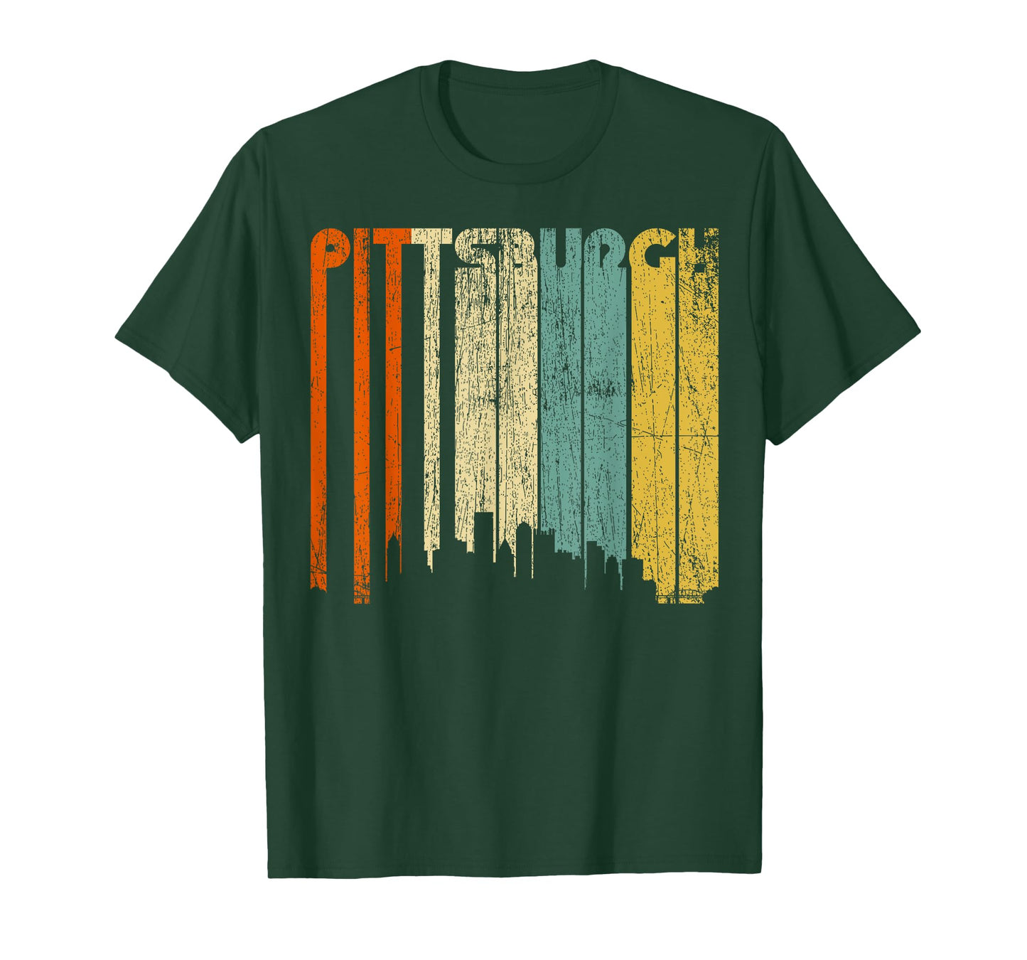 Pittsburgh City Retro T-Shirt Vintage 70s Style Souvenir Tee T-Shirt