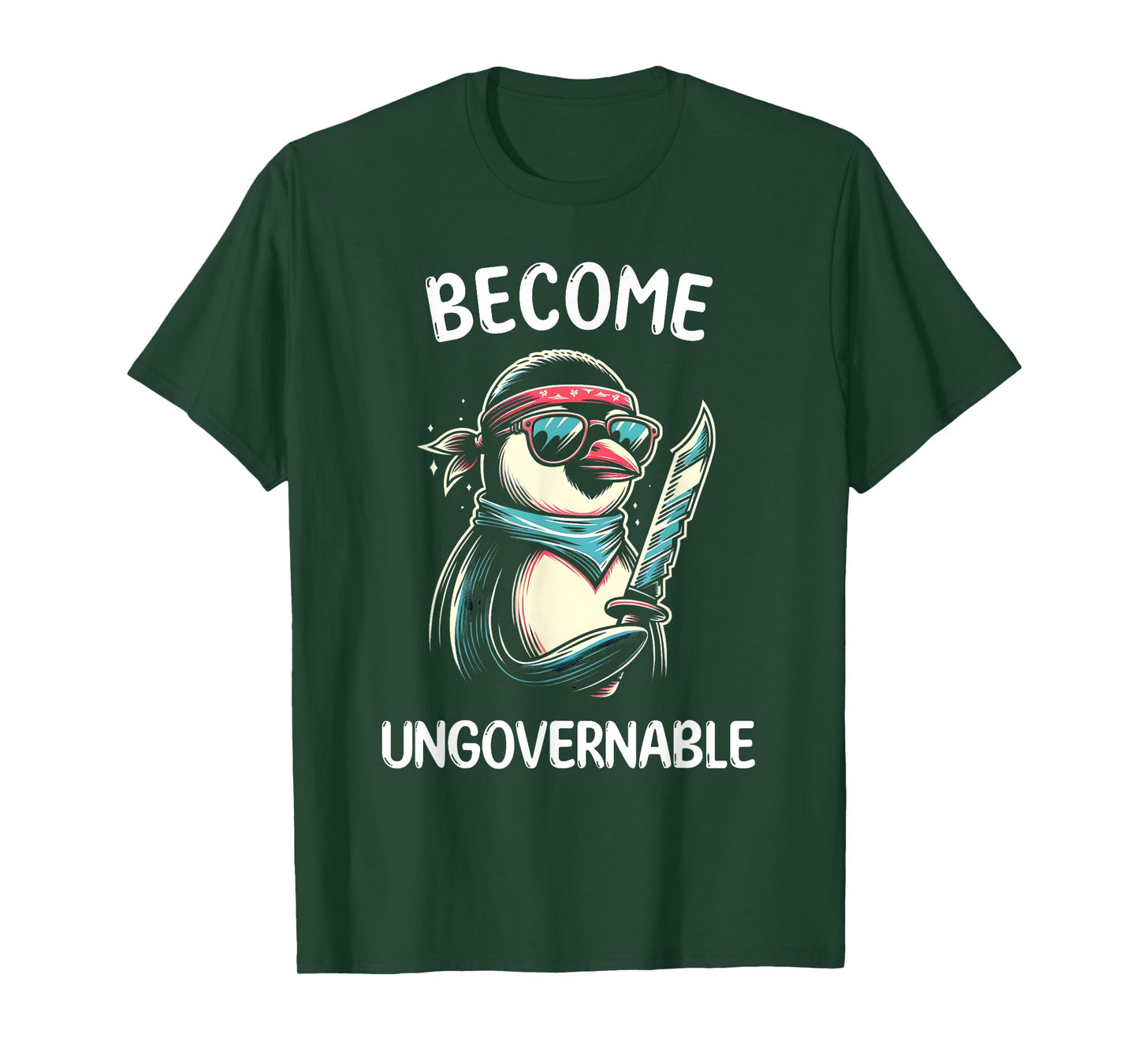 Become Ungovernable Meme - Funny Penguin Meme Retro Vintage T-Shirt