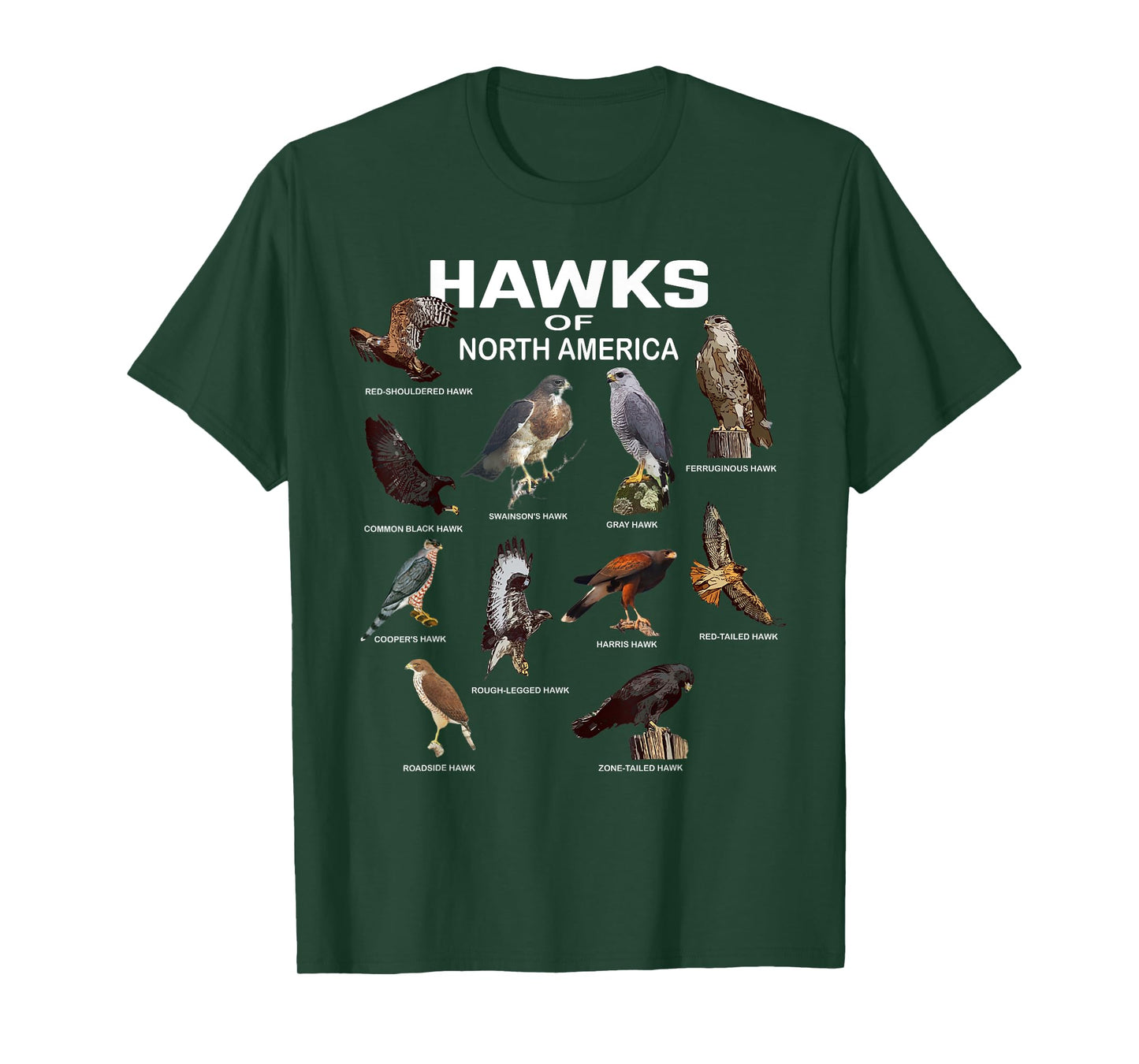 Hawks North America Red-Tailed Roadside Gray Hawk T-Shirt
