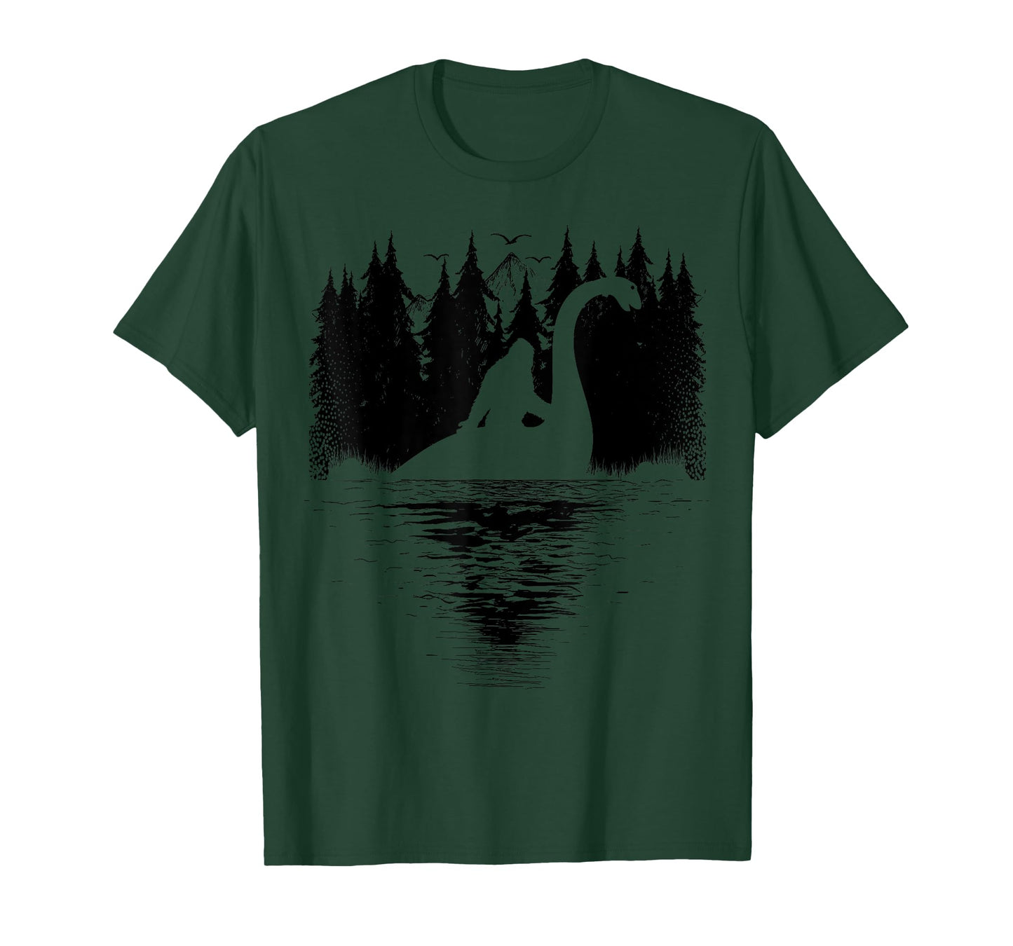 Bigfoot Riding Loch Ness Monster! Funny Sasquatch Nessie T-Shirt