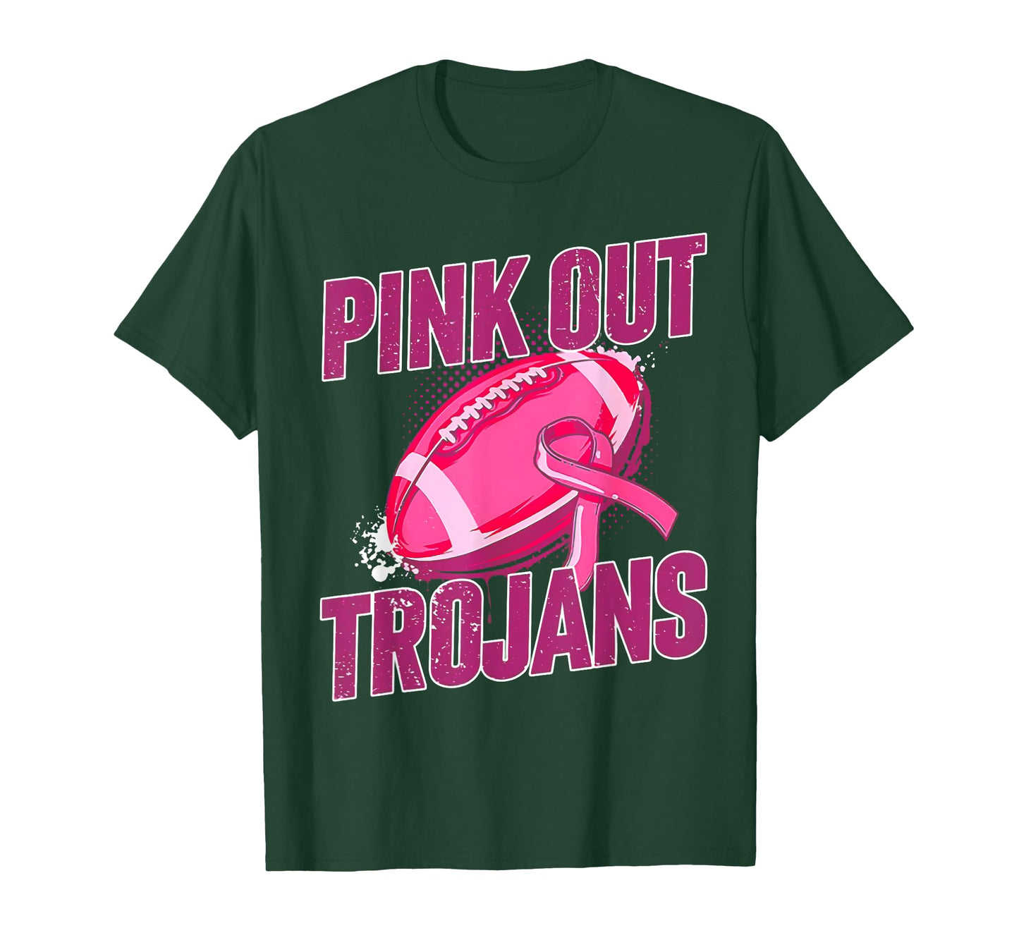 Trojans Pink Out Football Tackle Breast Cancer T-Shirt