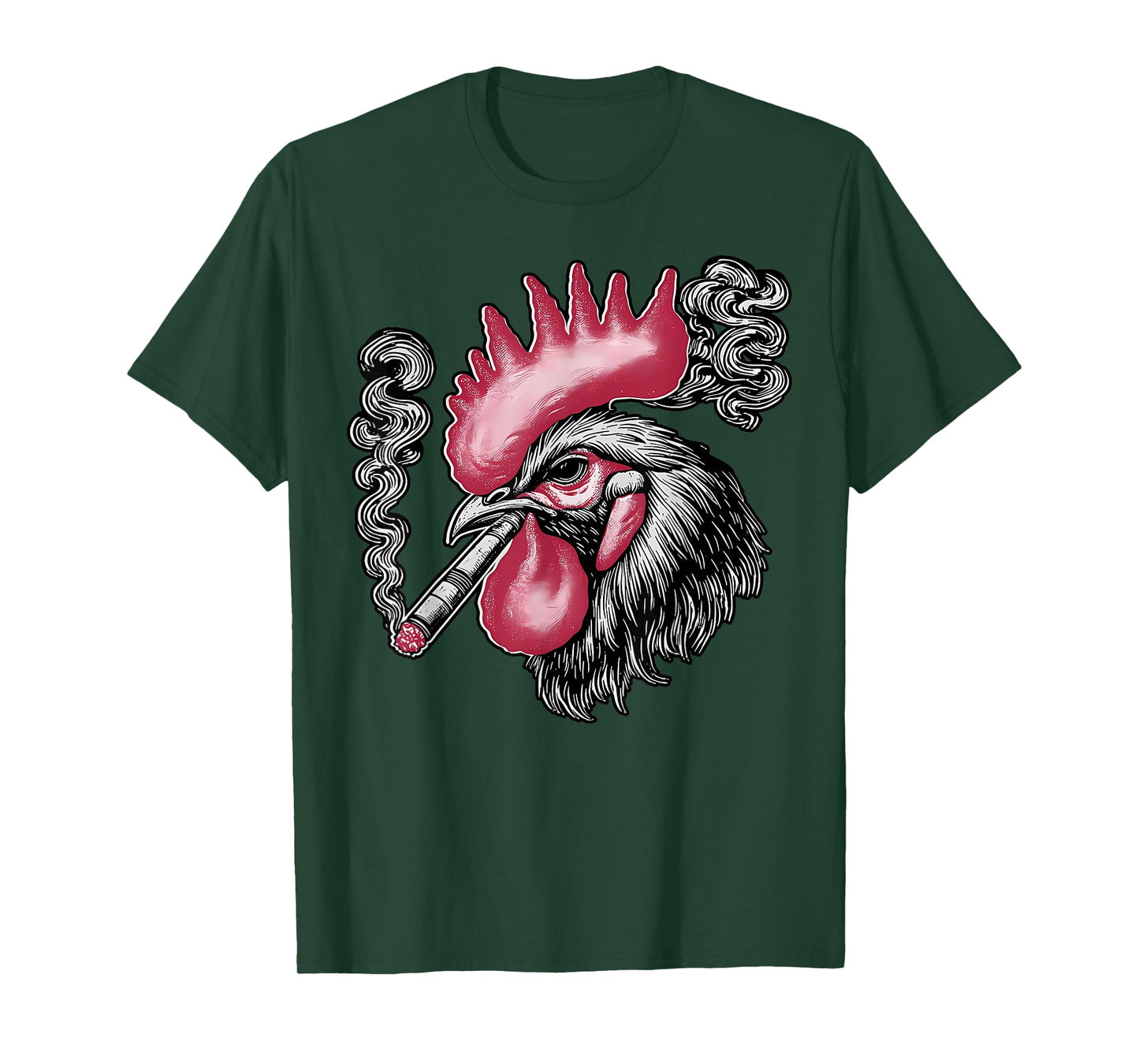 Funny Rooster Smoking Weed Marijuana Cannabis 420 Stoner T-Shirt