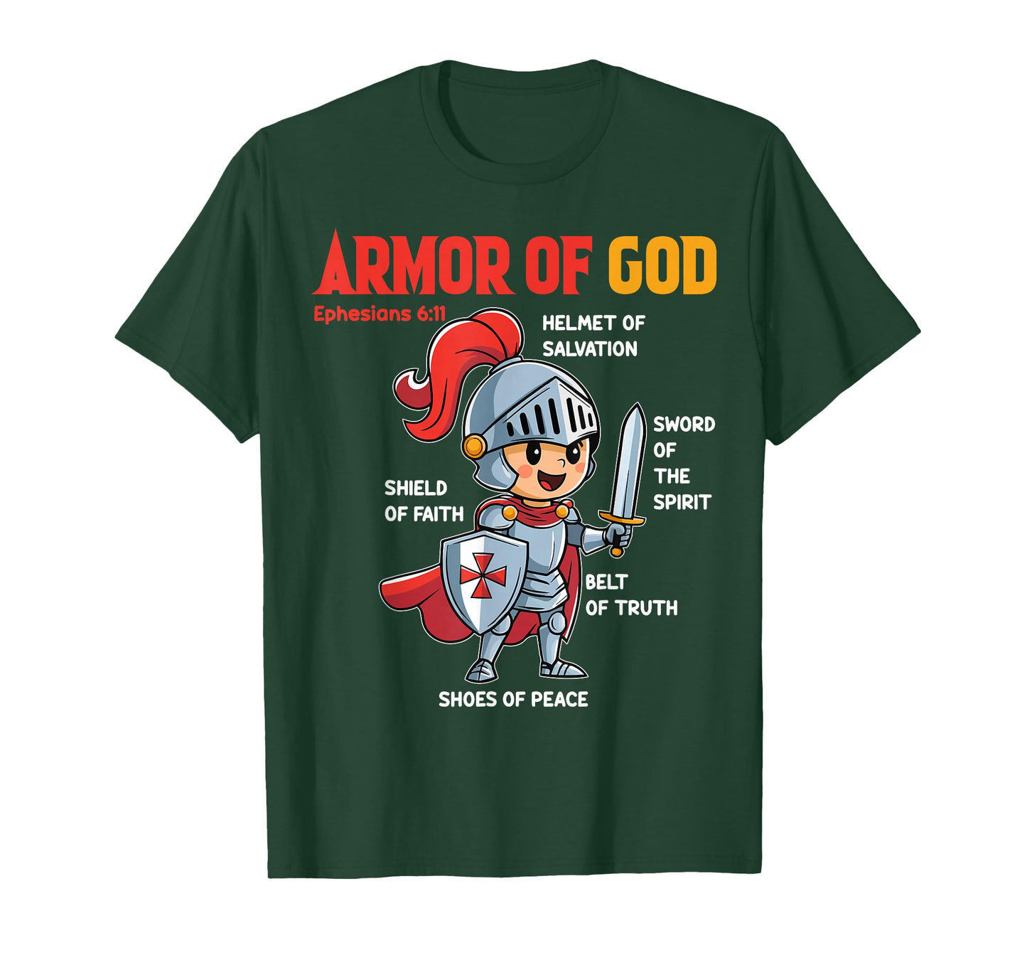 Toddler Boy Armor Of God Brother Son Men Kid Christian Jesus T-Shirt