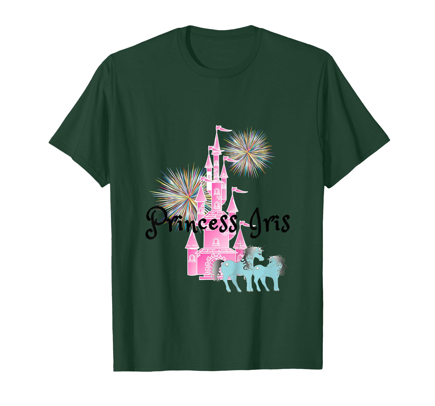 Kids Princess Iris Name Girls Personalized Custom T-Shirt