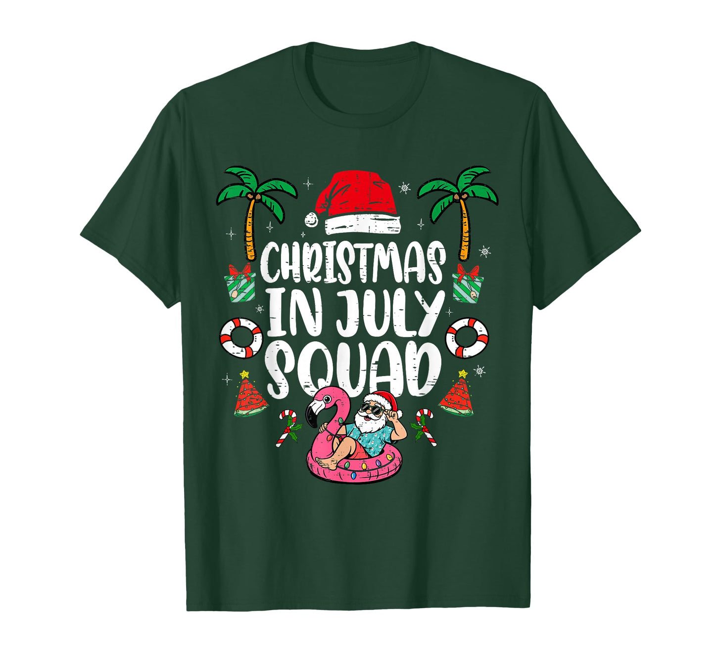 Christmas In July Squad Funny Summer Vacation Men Women Kids T-Shirt