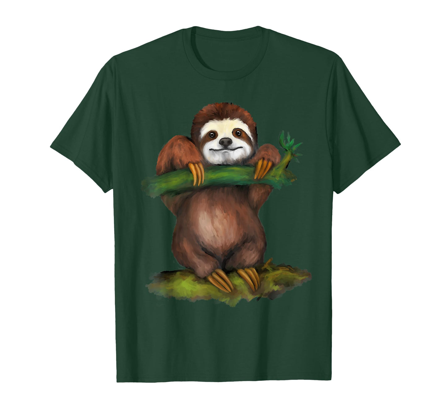 Sloth Art Funny Arboreal Animal Lovers Outfit Men Women Kids T-Shirt
