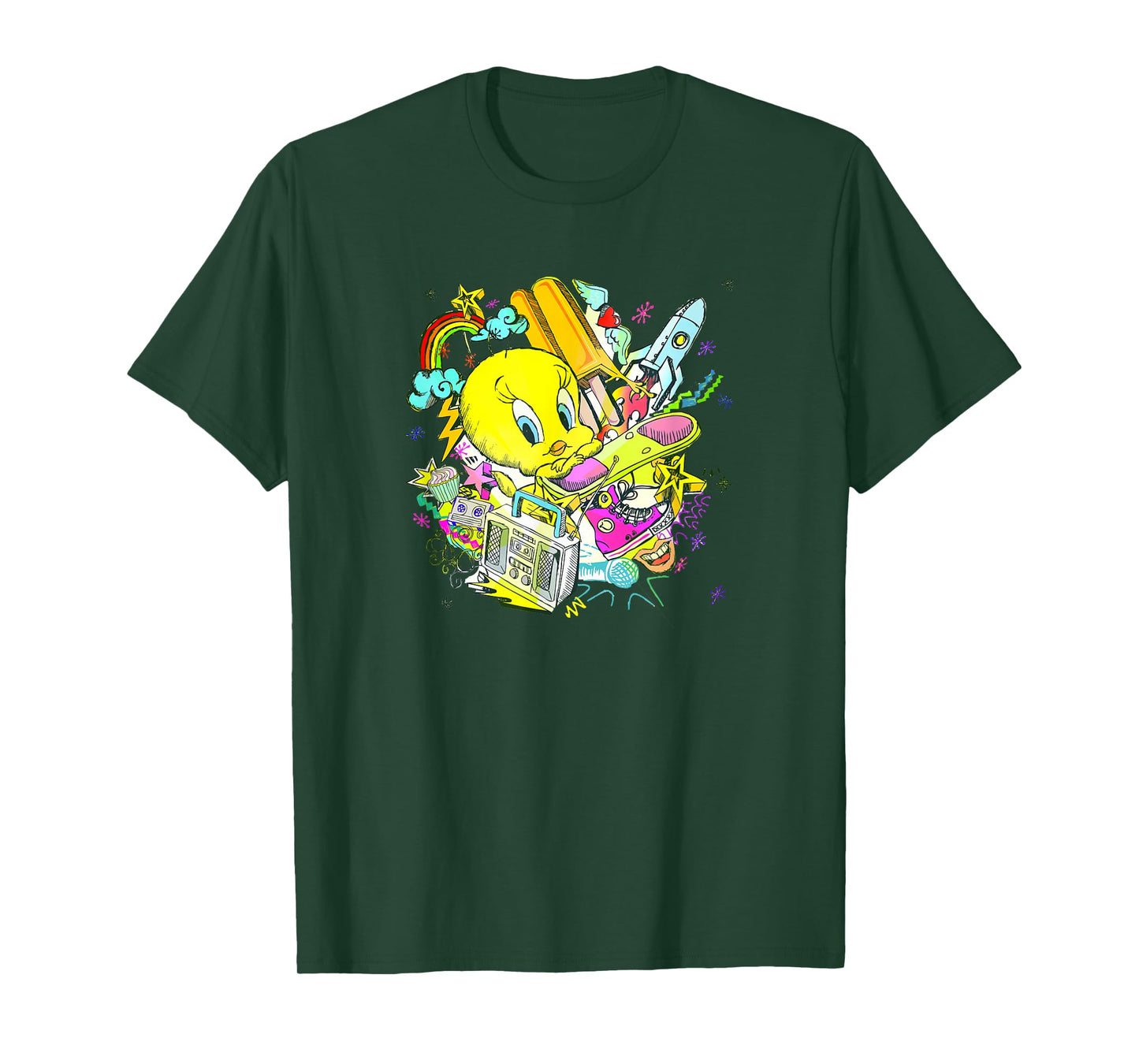 WB100 Looney Tunes Tweety Bird Retro Pop Icons Portrait T-Shirt