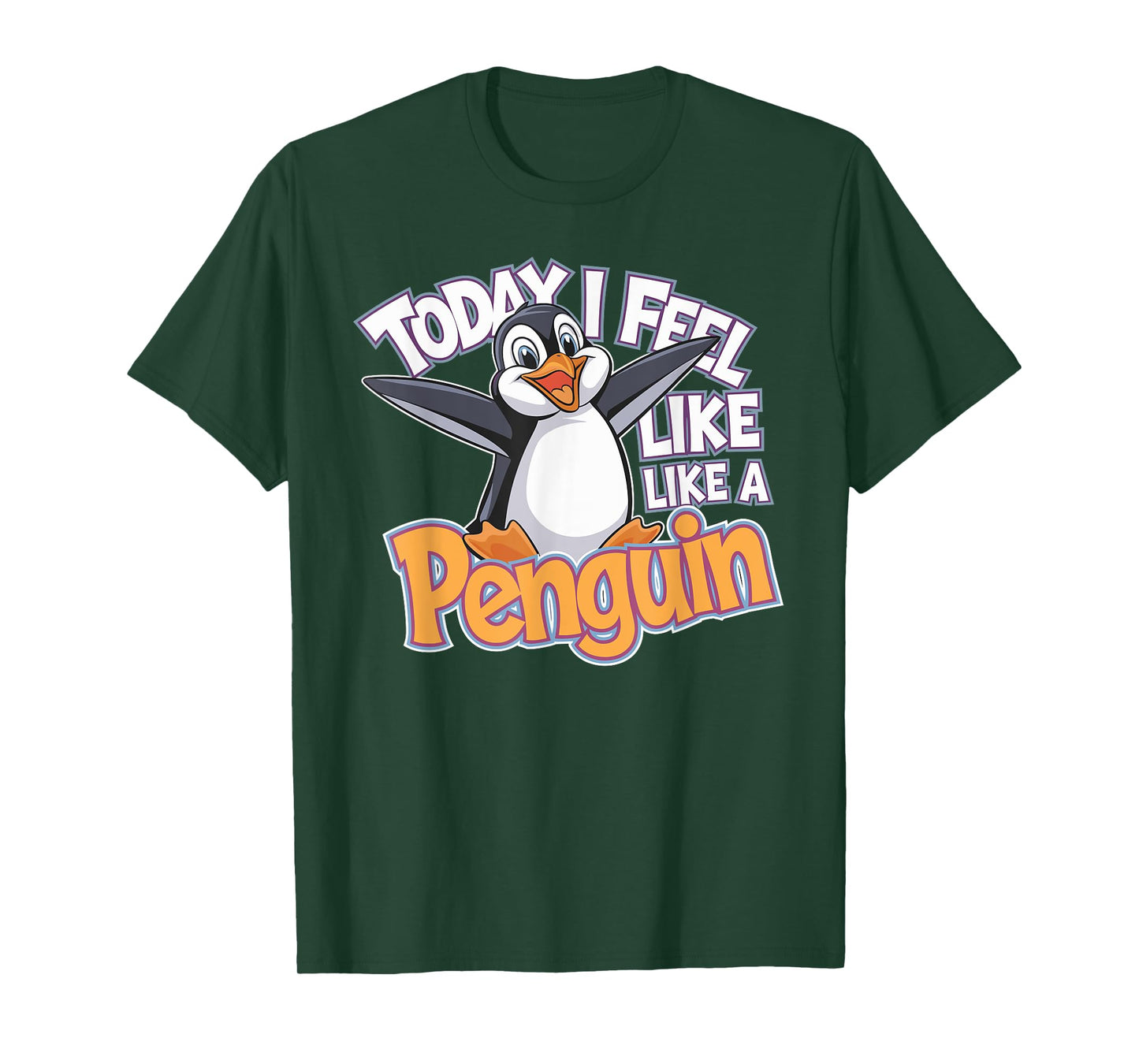 Childrens Today I feel like a Penguin Tshirt | Kids Penguin T-Shirt