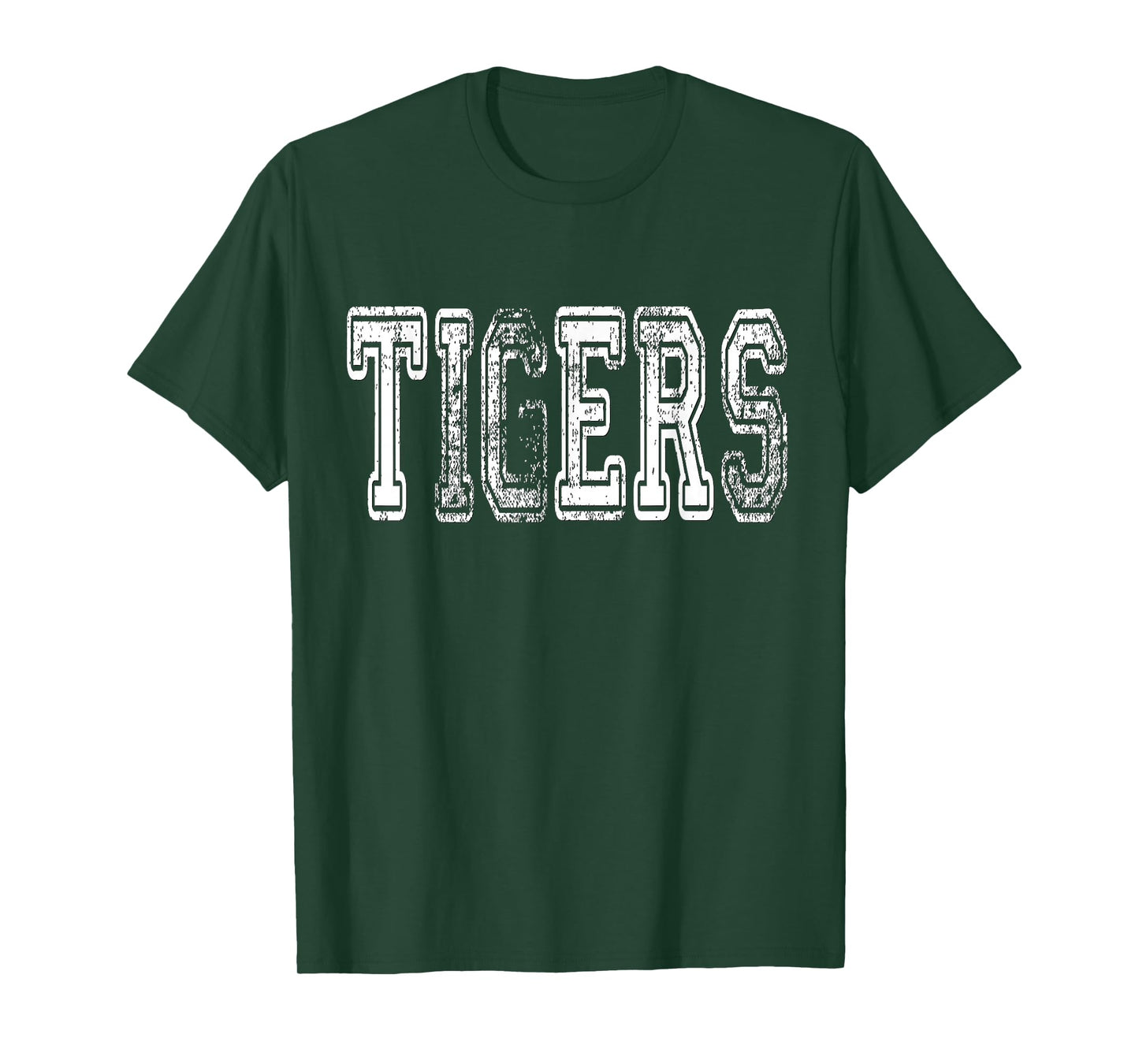 Tigers Mascot Distressed Vintage School Sports Name Fan T-Shirt
