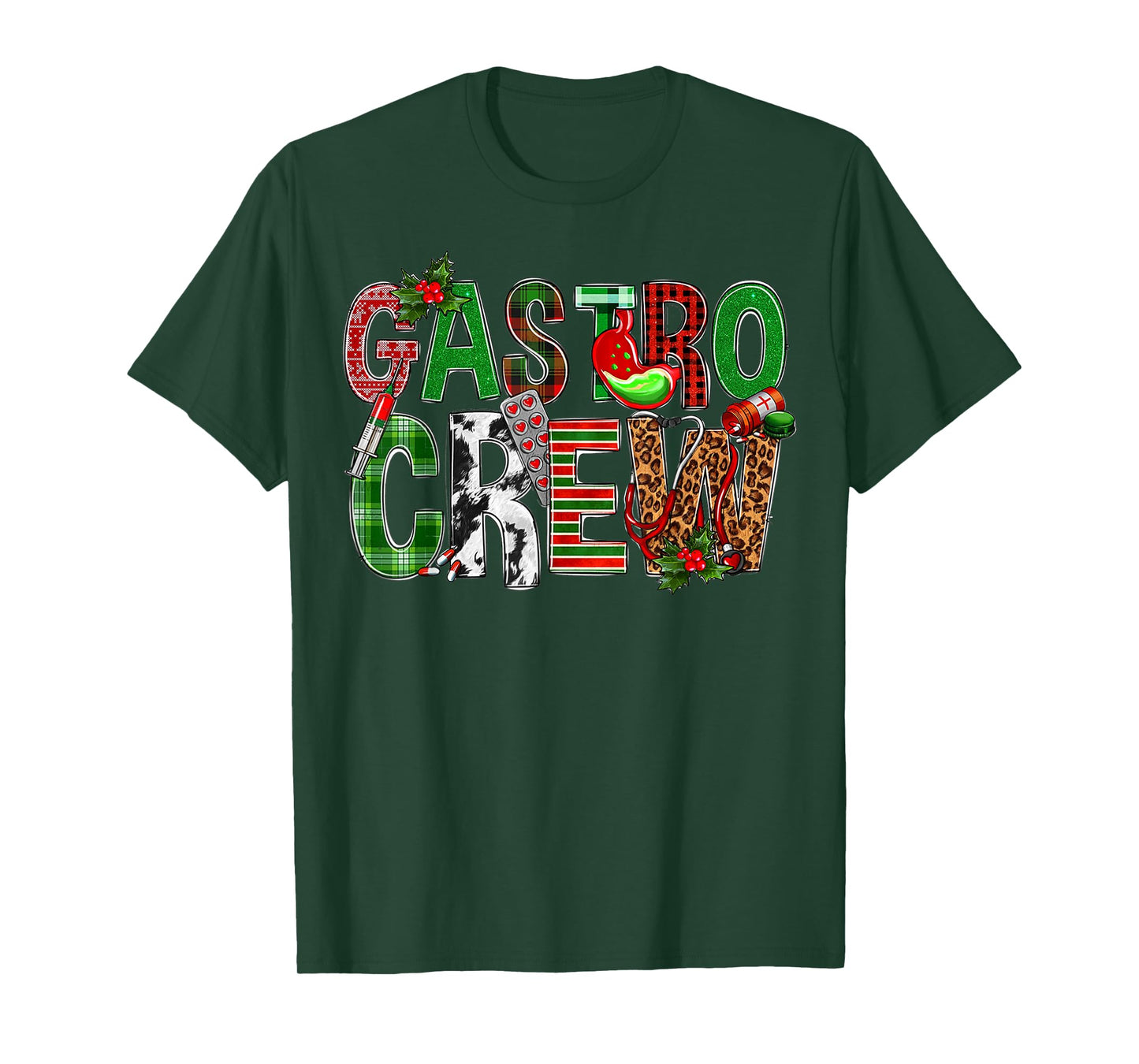 Gastro Crew Christmas Nurses Xmas Pajamas PJs Women Gifts T-Shirt