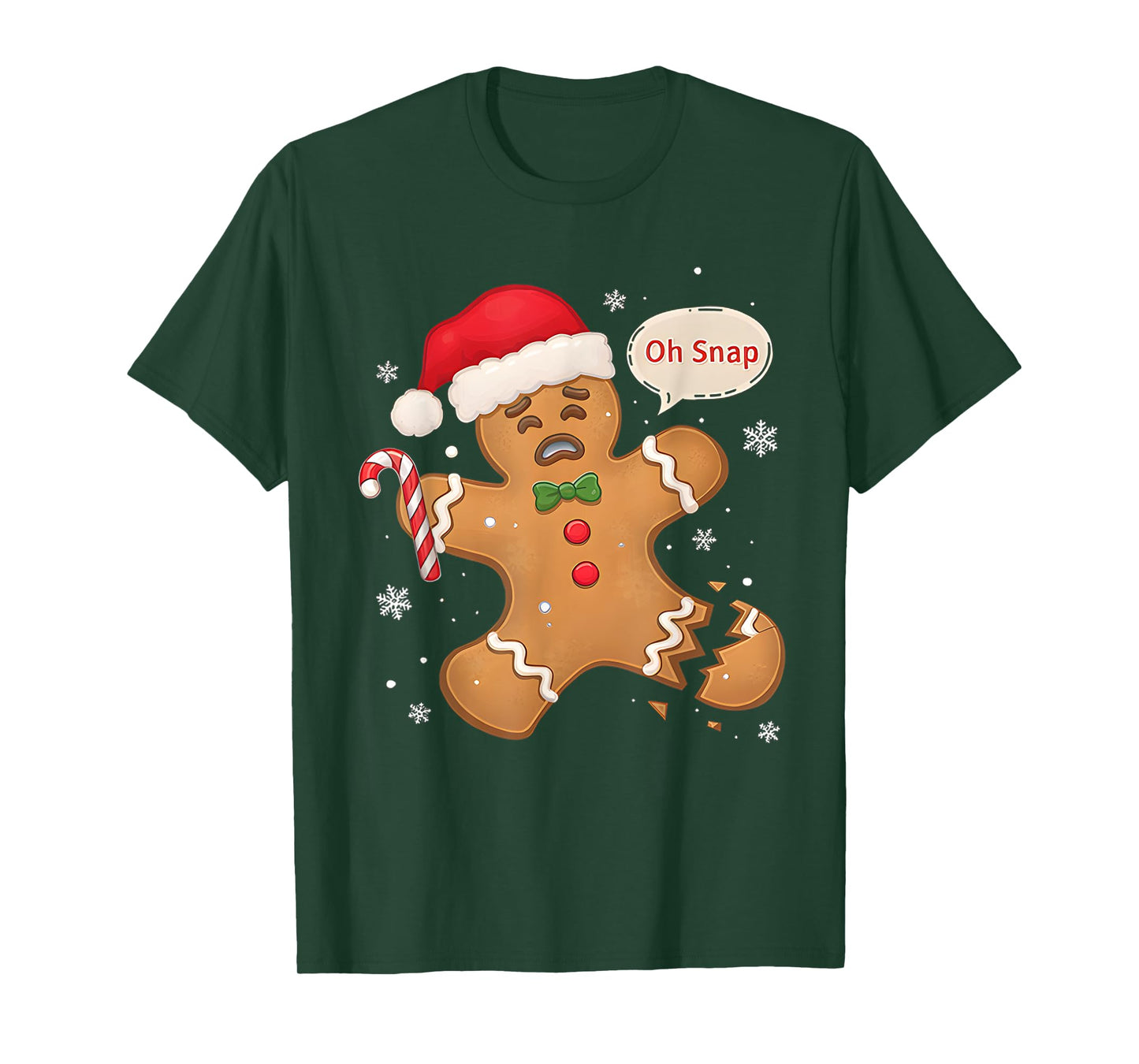 Funny Christmas Oh Snap Gingerbread Man Cookie X Mas T-Shirt