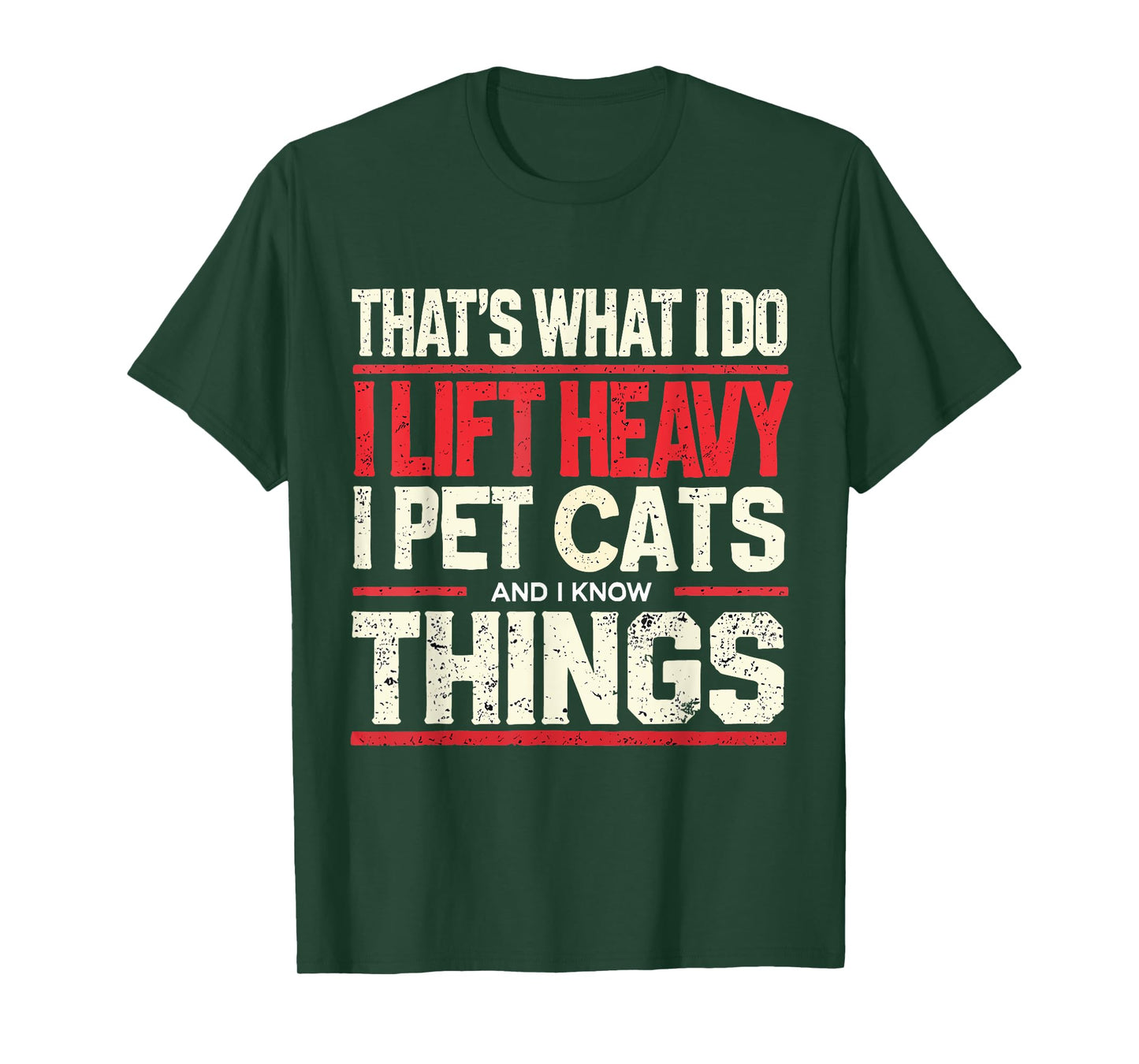 Funny Gym Workout Weightlifting Cat Animal Themed Quote T-Shirt for Men Women