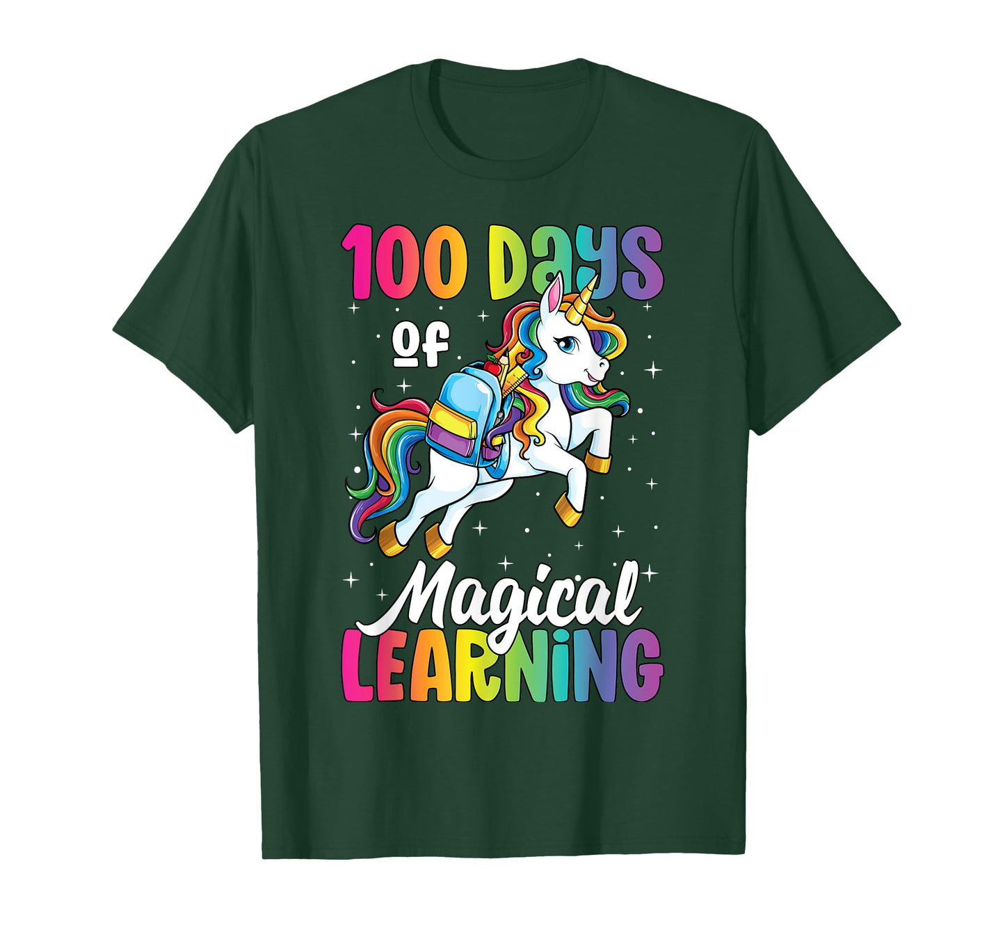 100 Days of School Unicorn Girls 100th Day of School T-Shirt