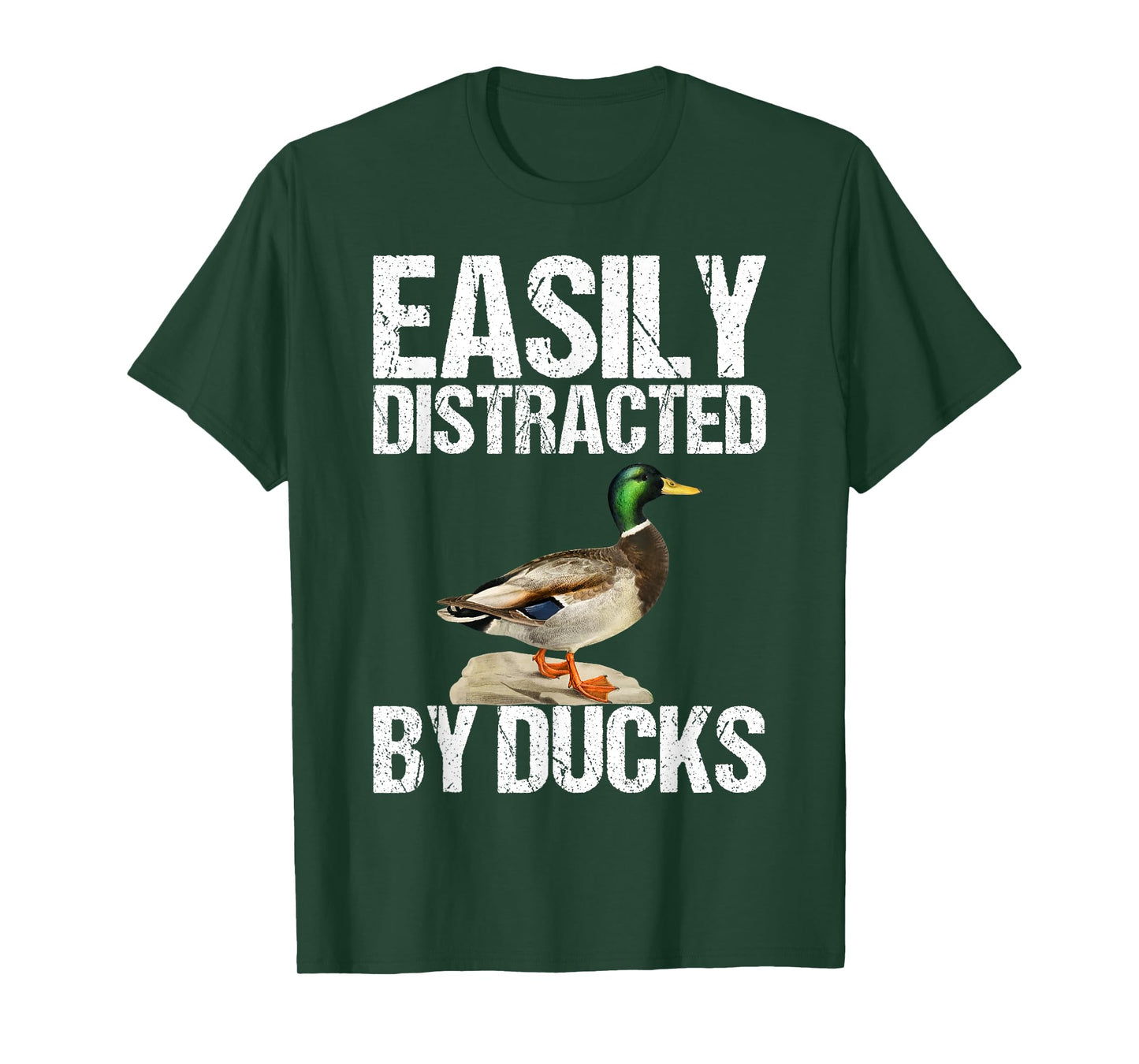 Easily Distracted By Ducks Tshirt as a Funny Duck T-Shirt