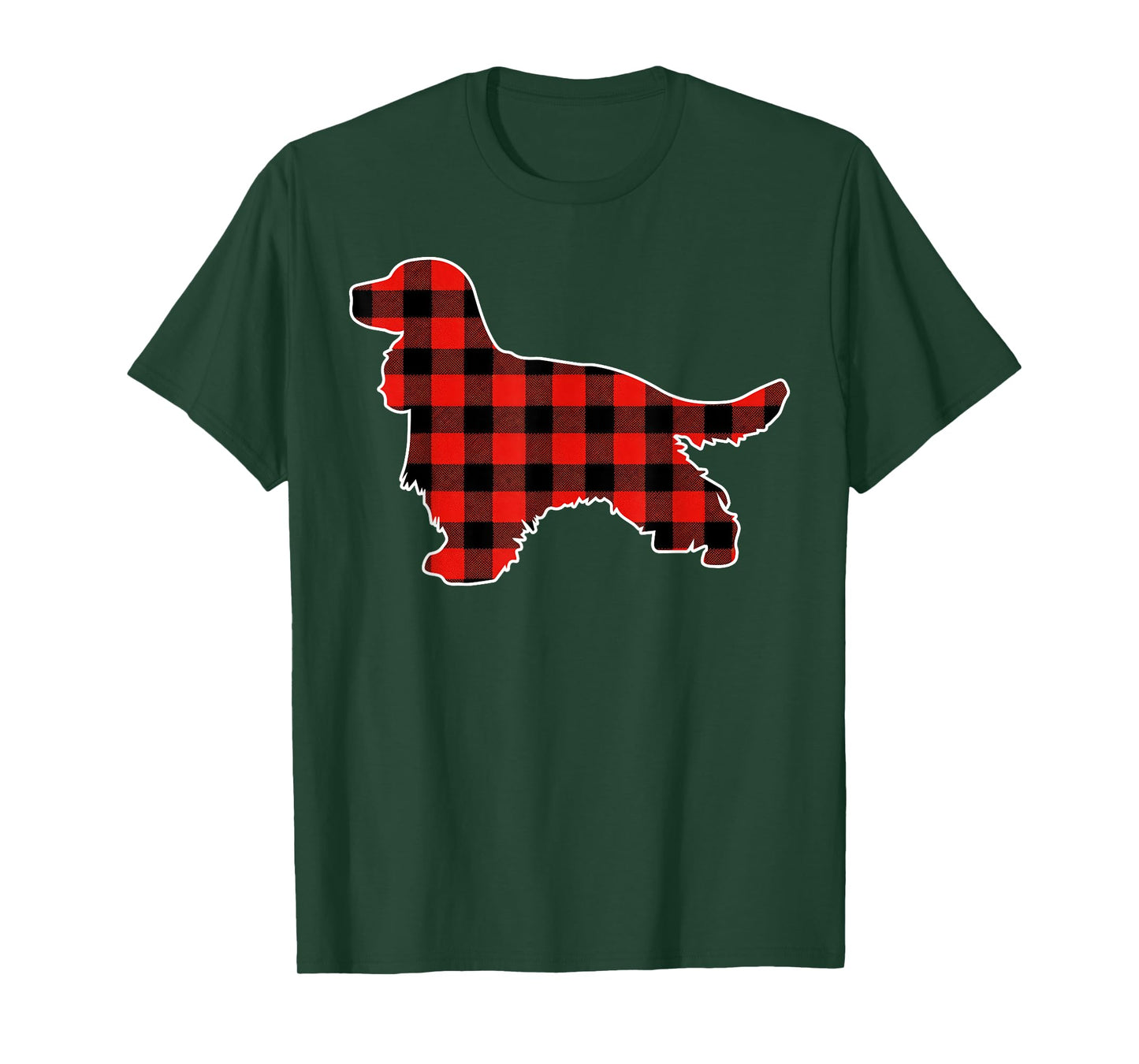 Red Buffalo Plaid Pajama English Cocker Spaniel Christmas T-Shirt