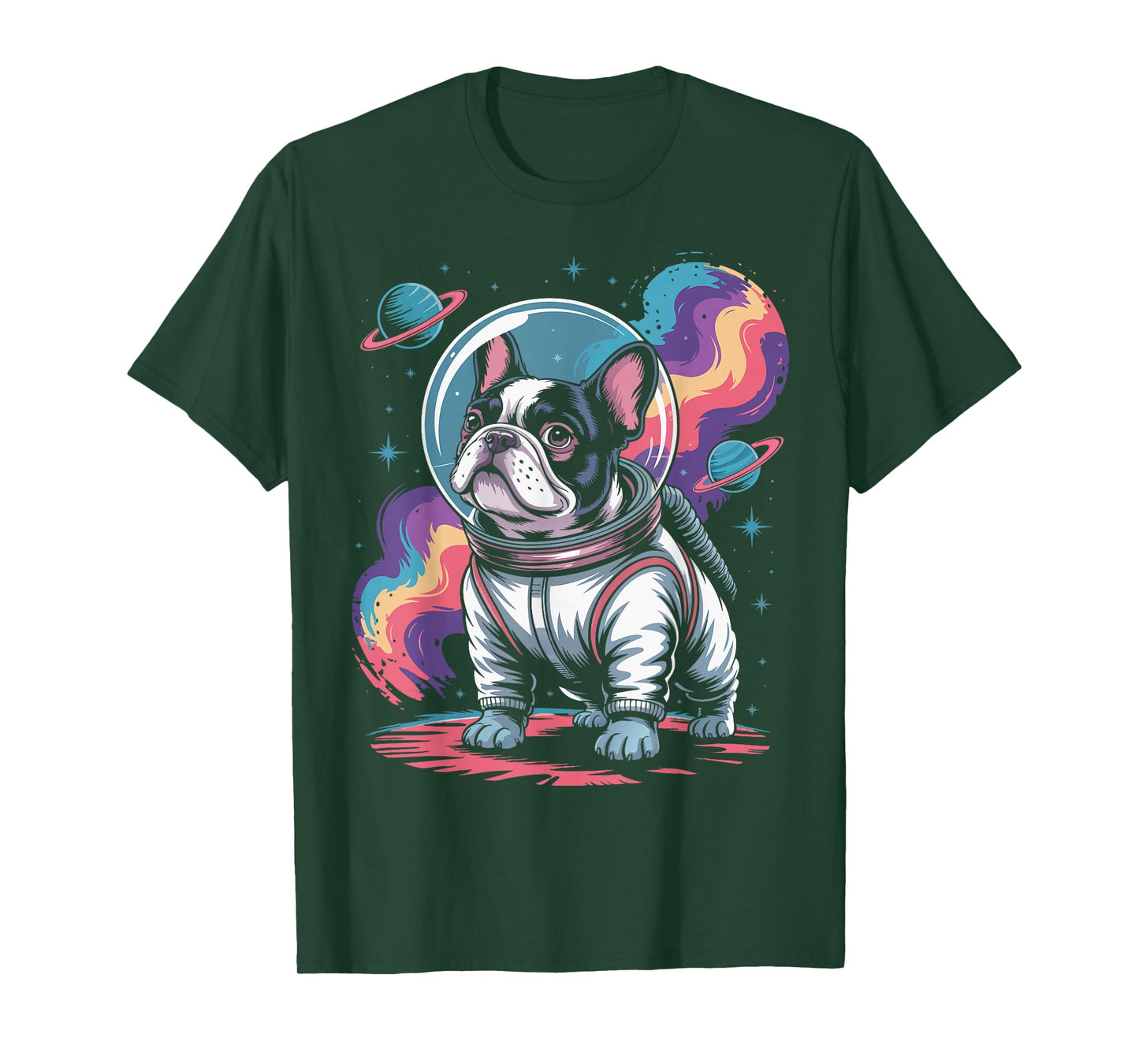 Space French Bulldog Astronaut French Bulldog T-Shirt