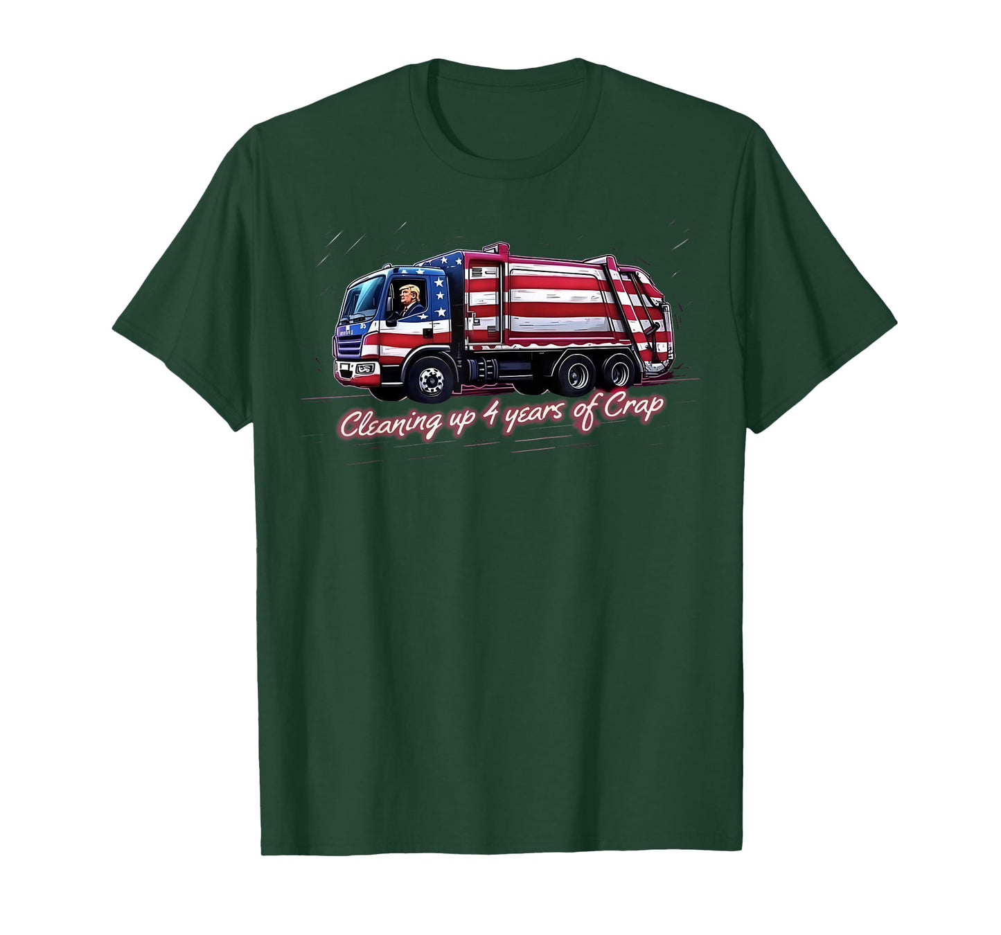 Cleaning Up 4 Years Of Crap Vote Trump 2024 Election Garbage T-Shirt