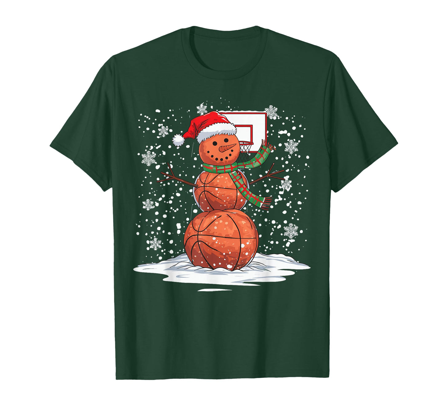 Basketball Snowman T-Shirt